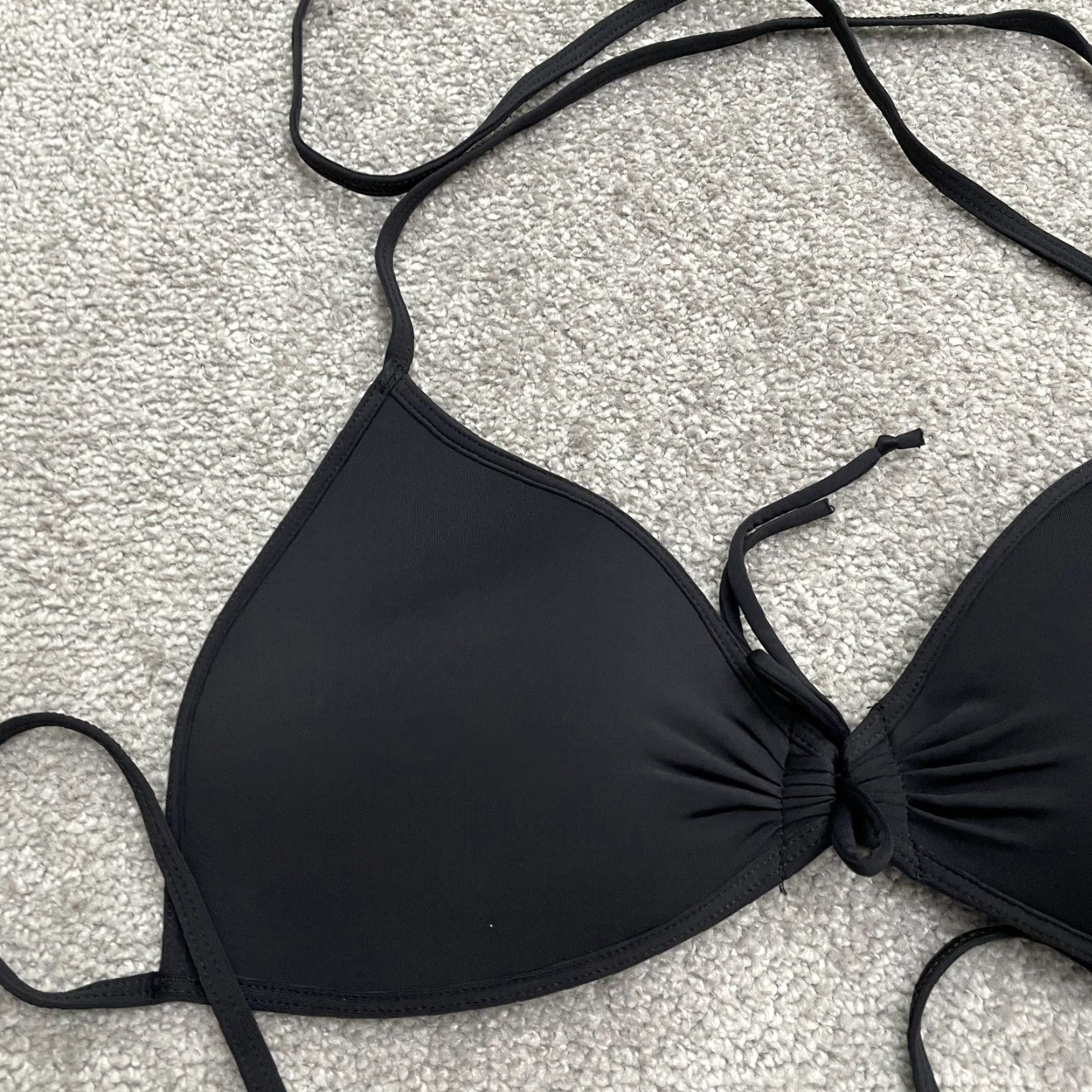Triangl Eidon Bikini Triangle Top Womens Large Black Padded Halter Beach 90s Theme Mens Womens Girls? Size L / US 10 / IT 46 - 5 Thumbnail