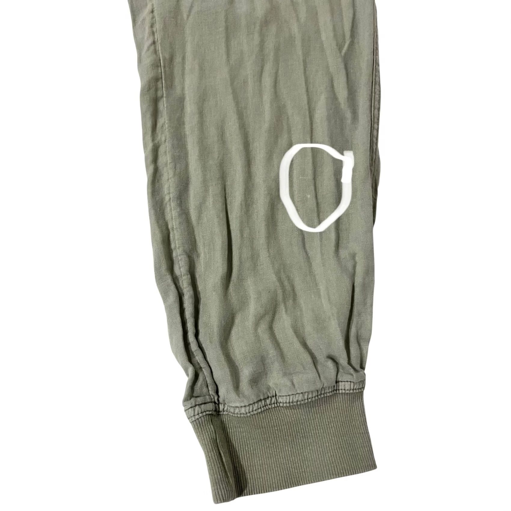 Vintage C&C California 100% Linen Jogger Pants Pull On Womens Sage Green Sz M Shirt/Women's Jogger Linen Solid 90s? Size 32" / US 10 / IT 46 - 3 Thumbnail