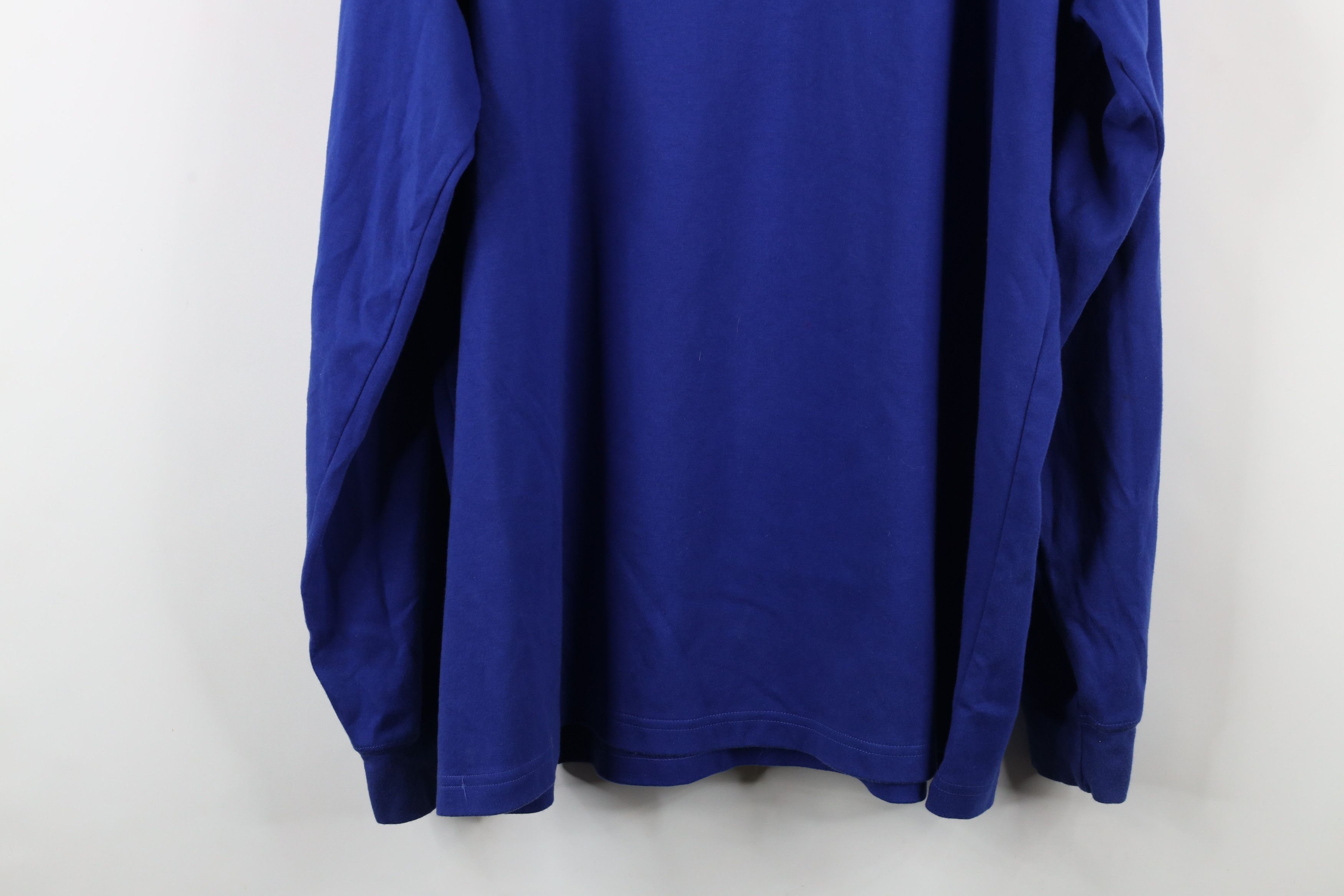 Lands' End × Vintage Vintage 90s Lands End Mock Neck Long Sleeve T-Shirt Blue Size US XL / EU 56 / 4 - 11 Thumbnail