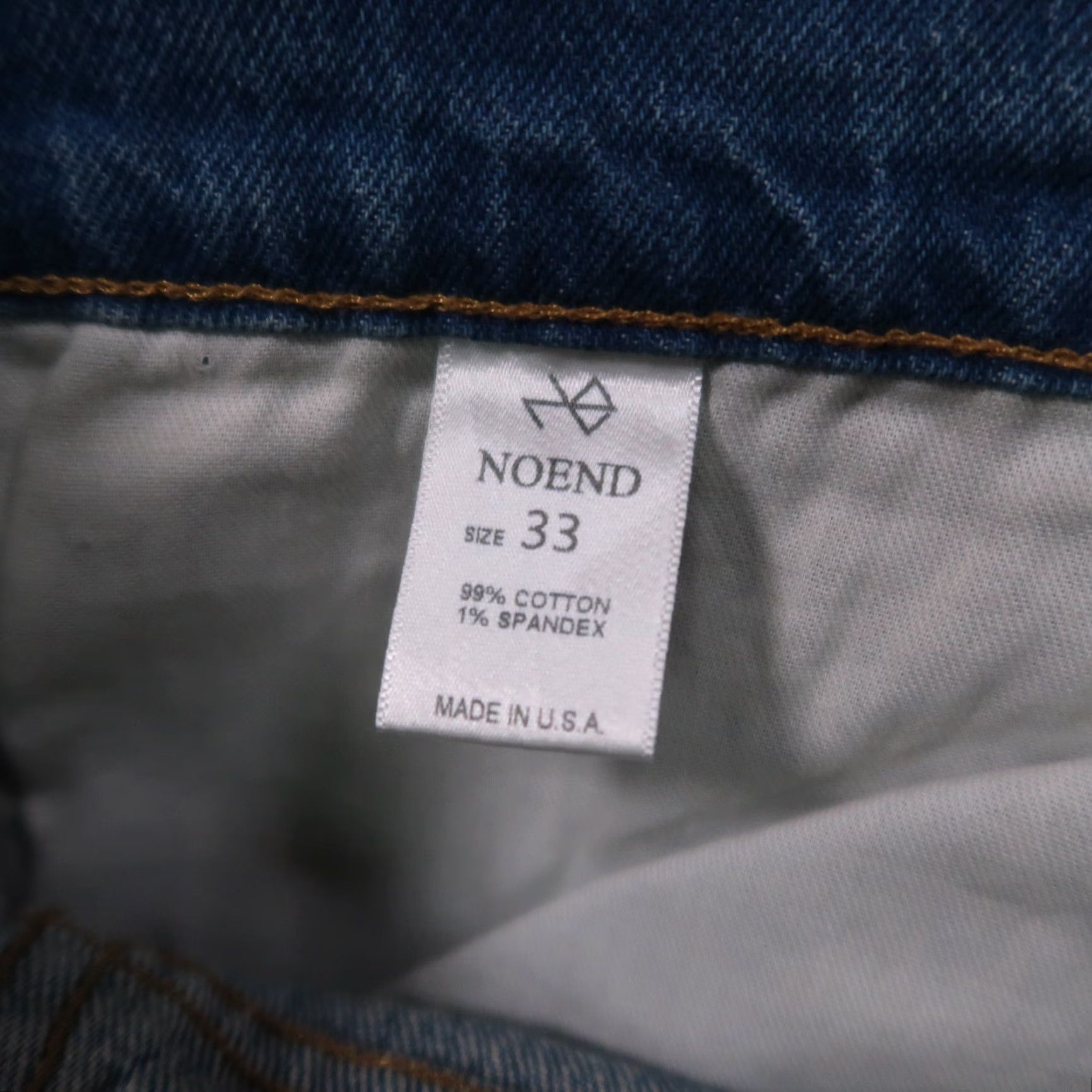 Denime VINTAGE No End Denim Jeans Mens Straight leg 33x32 Blue USA 5-Pocket Design Denim Slim 33 Womens? Size US 33 - 7 Thumbnail