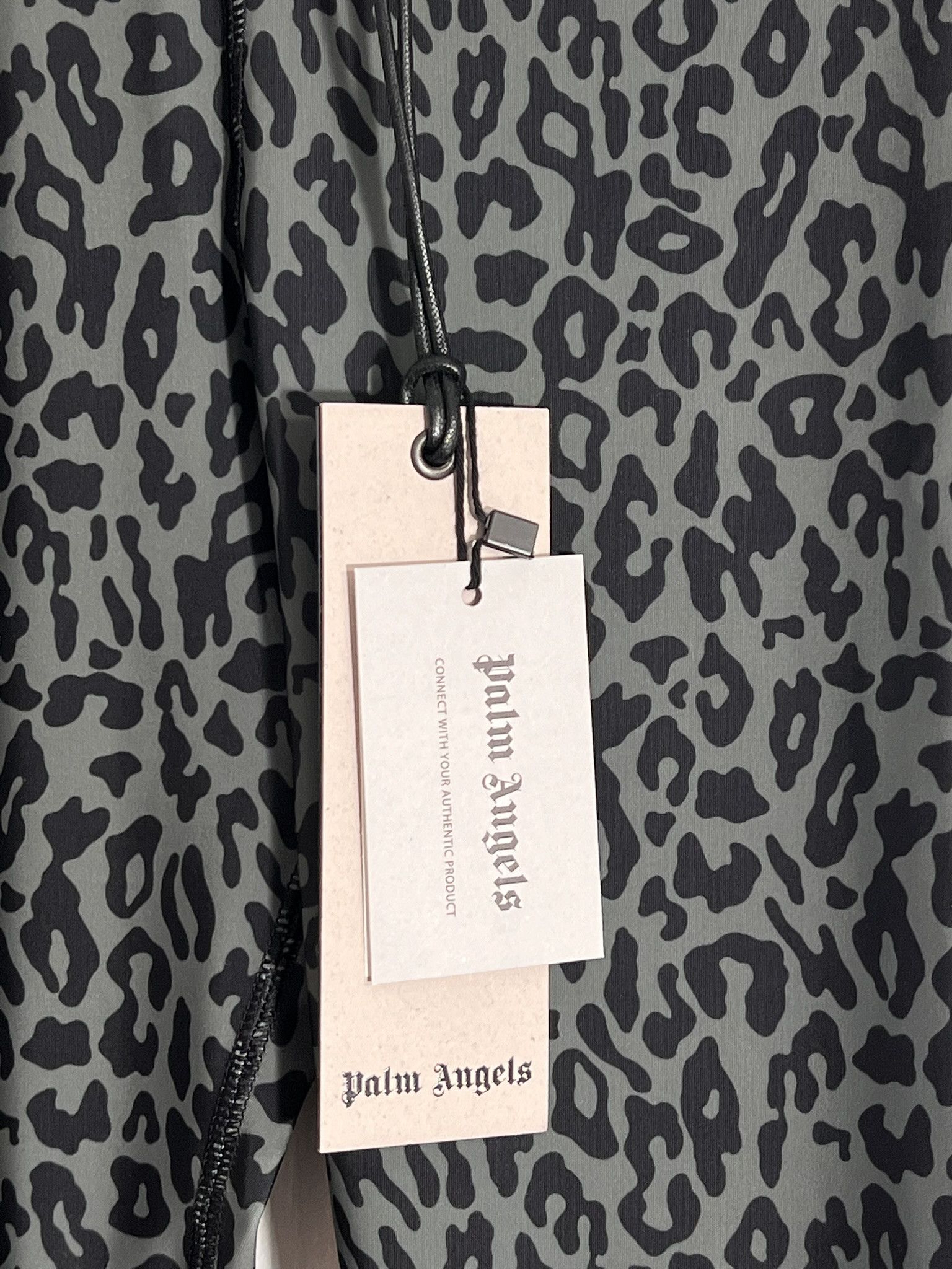 Palm Angels NEW PALM ANGELS Leopard Leggings Camo Stretchy Black XS Size 22" - 7 Thumbnail