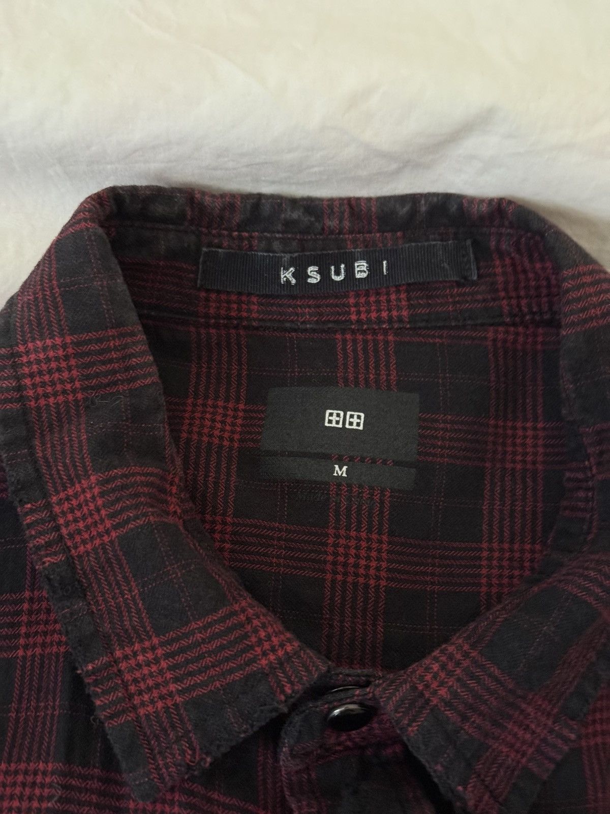 Ksubi × Vintage KSUBI MALCOLM BLACK/RED PLAID BUTTON UP SHIRT SIZE MEDIUM Size US M / EU 48-50 / 2 - 3 Thumbnail