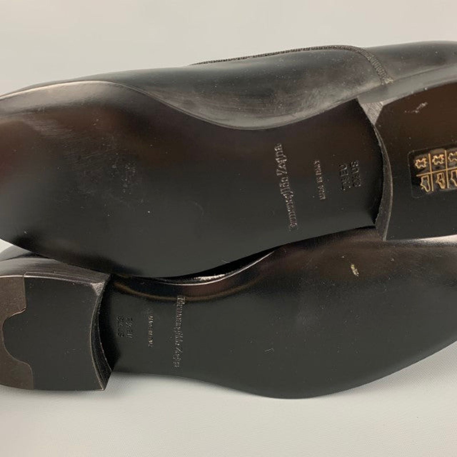 Ermenegildo Zegna Size 8.5 Black Patent Leather Oxford Lace Up Shoes Size US 8.5 / EU 41-42 - 8 Thumbnail