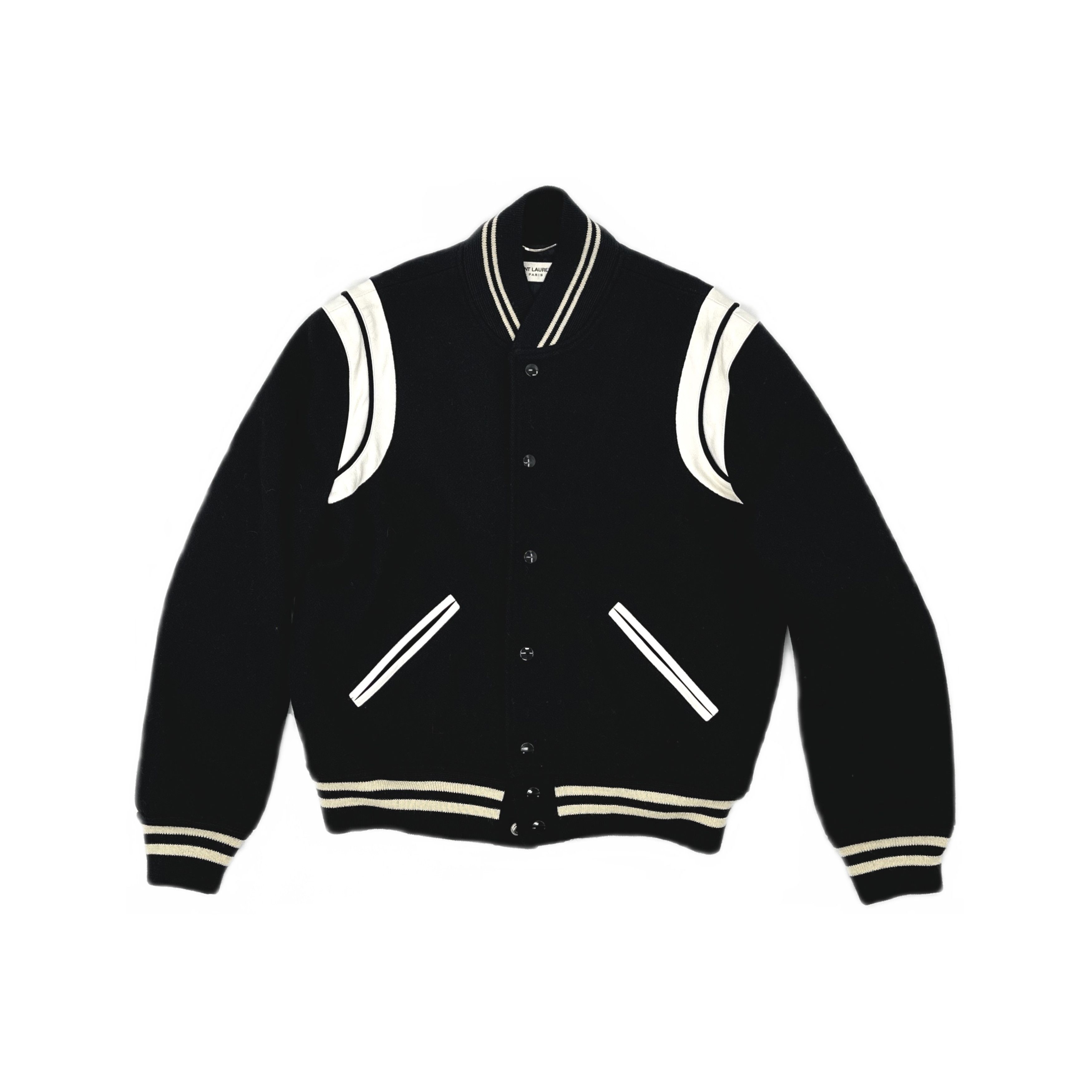 Saint Laurent Paris Saint Laurent Wool Varsity Bomber Jacket Size L Size US L / EU 52-54 / 3 - 1 Thumbnail
