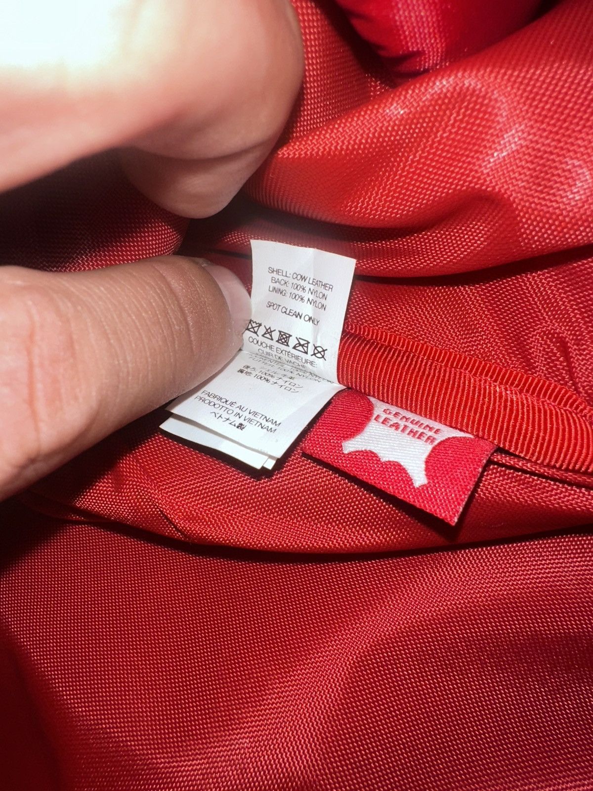 Supreme Supreme - Leather Backpack Red Size ONE SIZE - 18 Thumbnail