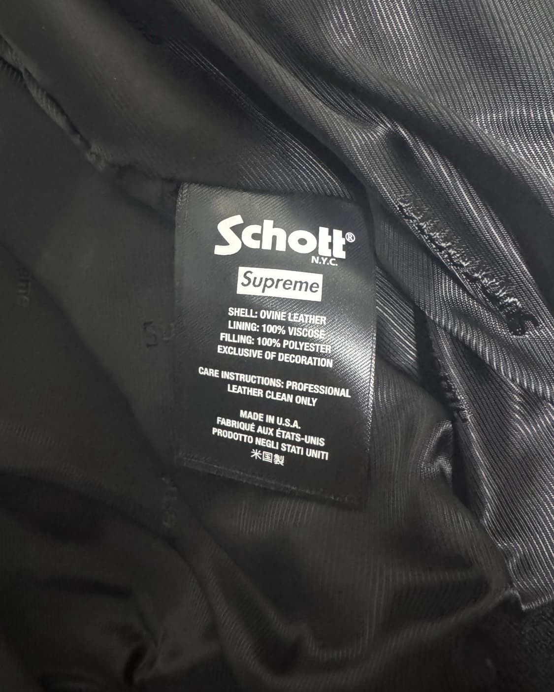 Supreme Supreme x Schott Hooded Bomber Leather Jacket Size US M / EU 48-50 / 2 - 6 Thumbnail