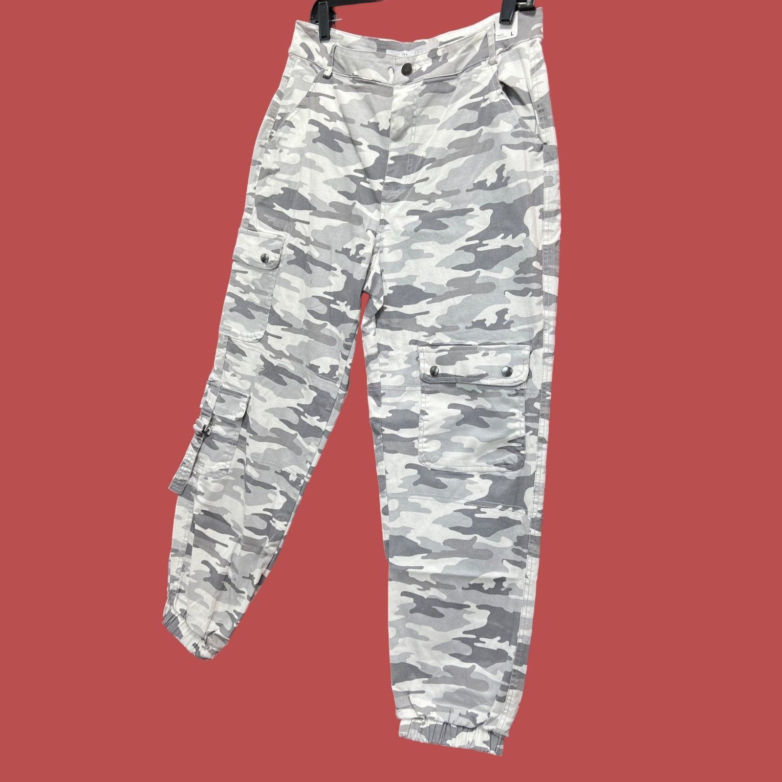 rue21 Rue 21 - Women's Cozy Cargo Jogger Pants - Camouflage Snow P Size 32" / US 10 / IT 46 - 16 Thumbnail