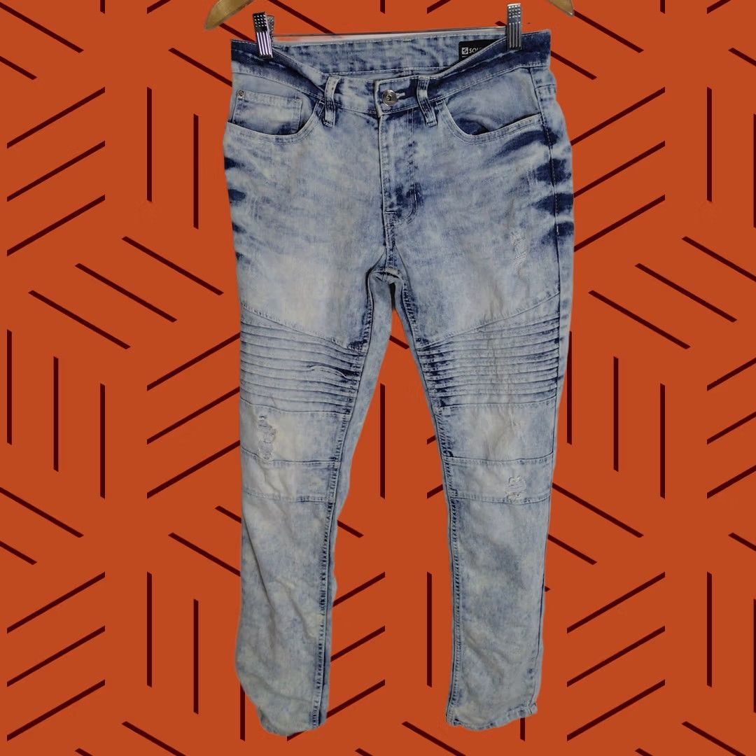 Southpole SOUTHPOLE Skinny Jeans Light Wash Solid Denim Men 29x30 Size US 29 - 1 Thumbnail