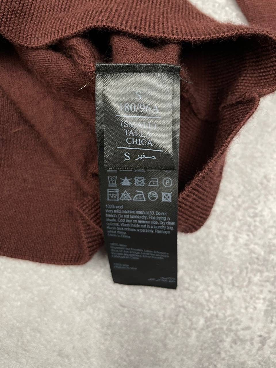 Allsaints AllSaints Men Merino Wool Polo Sweater Long Sleeve Brown Size US S / EU 44-46 / 1 - 6 Thumbnail