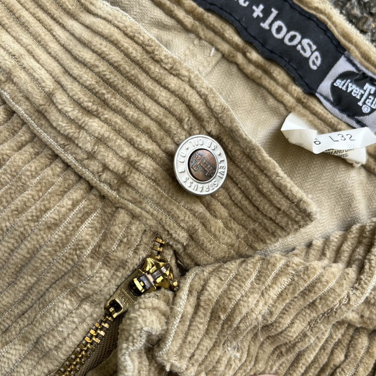 Levi's Vintage 90s Levis Silvertab Brown Corduroy Pants Y2K Baggy Size US 36 / EU 52 - 6 Thumbnail