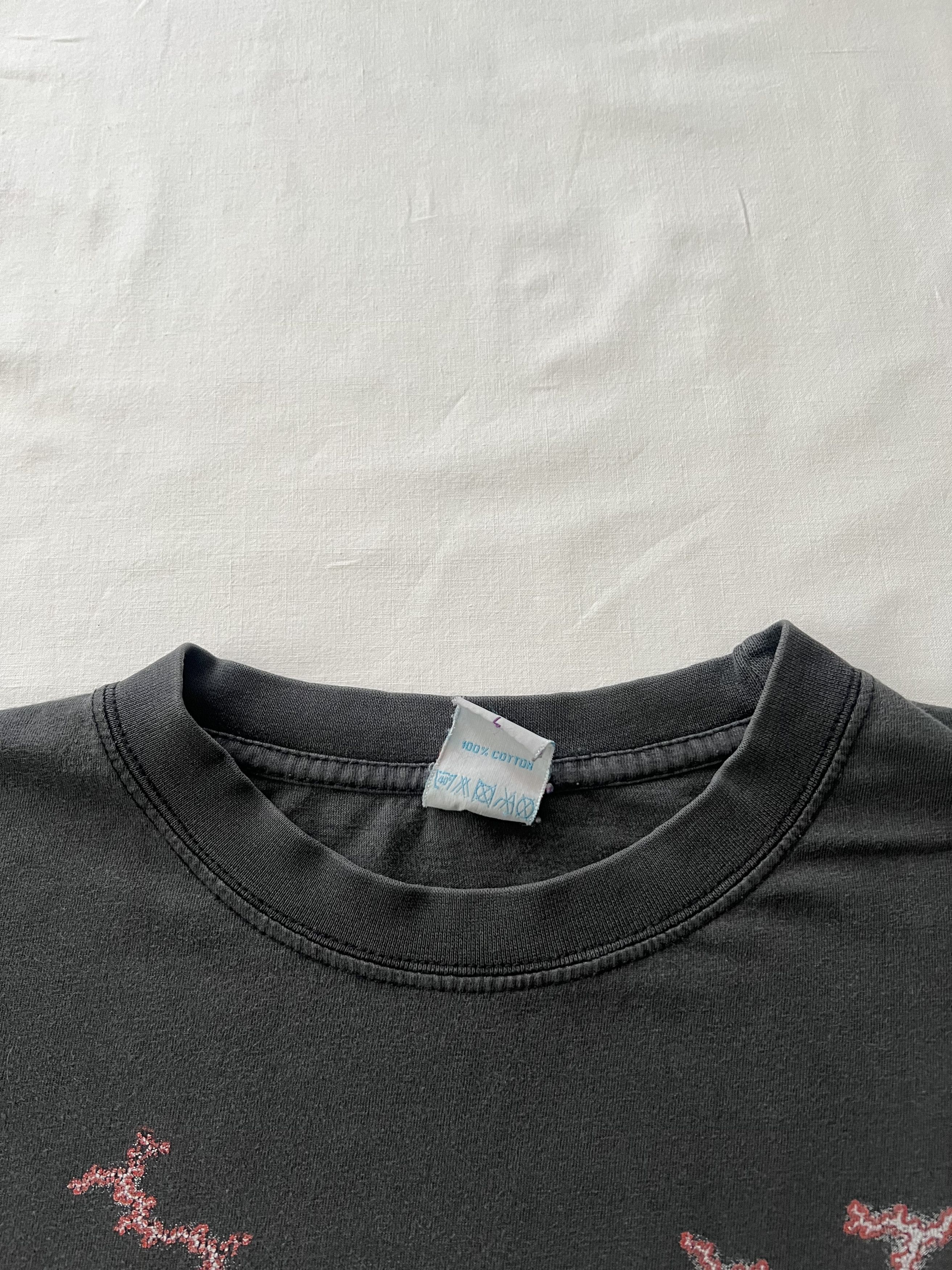 Vintage Vintage 1999 The Rock Lighting WWE Faded Black Tee Size US L / EU 52-54 / 3 - 7 Thumbnail