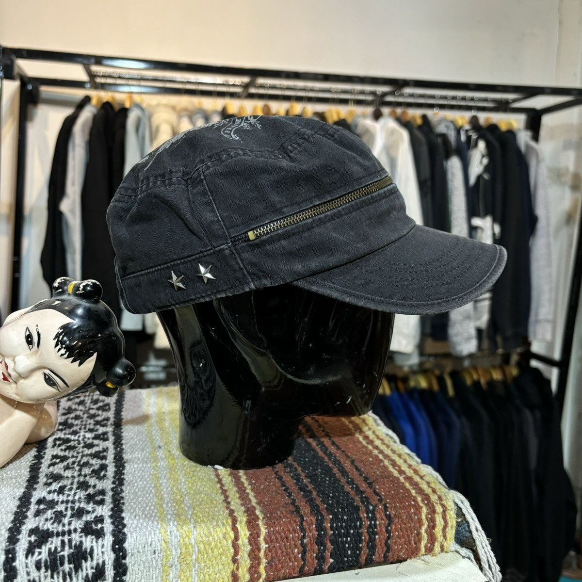 If Six Was Nine × Le Grande Bleu (L.G.B.) × Michel Klein Vintage hat michel klein punk seditionaries style Size ONE SIZE - 4 Thumbnail