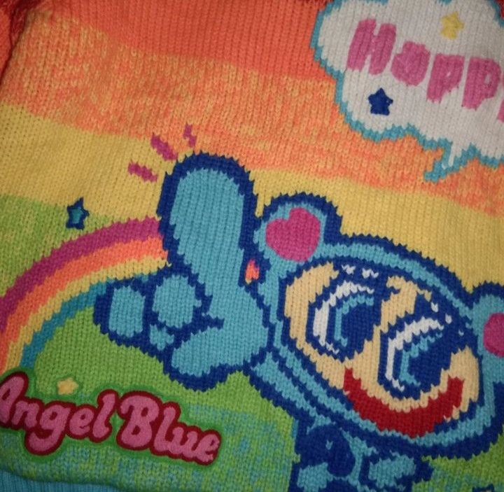 Angel Blue RARE Angel Blue 🎌🌈 Reversible knit sweater Size ONE SIZE - 1 Thumbnail