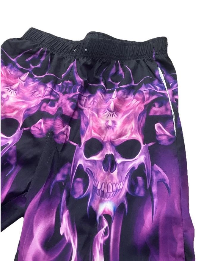 Other Y2K Flaming Skull Swim Trunks Size US 30 / EU 46 - 2 Thumbnail