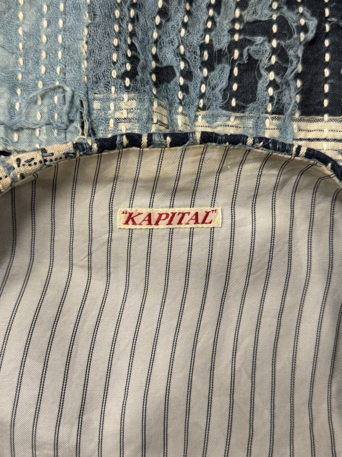 Kapital Kapital ‘Boro’ Denim Repaired Boiled Wool Vest Size US L / EU 52-54 / 3 - 4 Thumbnail