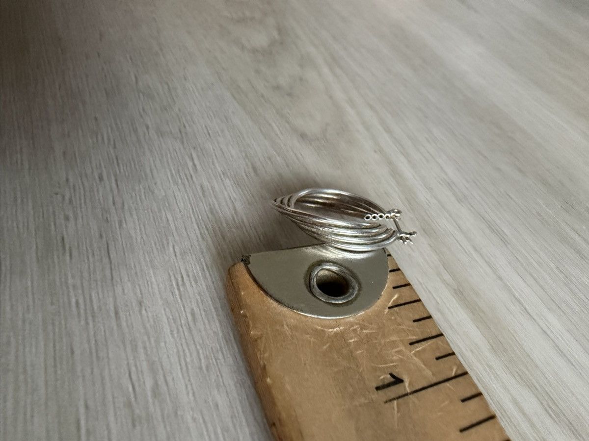 Vintage Vintage Sterling Silver Layered Twisted Multi Hoop Earrings Size ONE SIZE - 5 Thumbnail