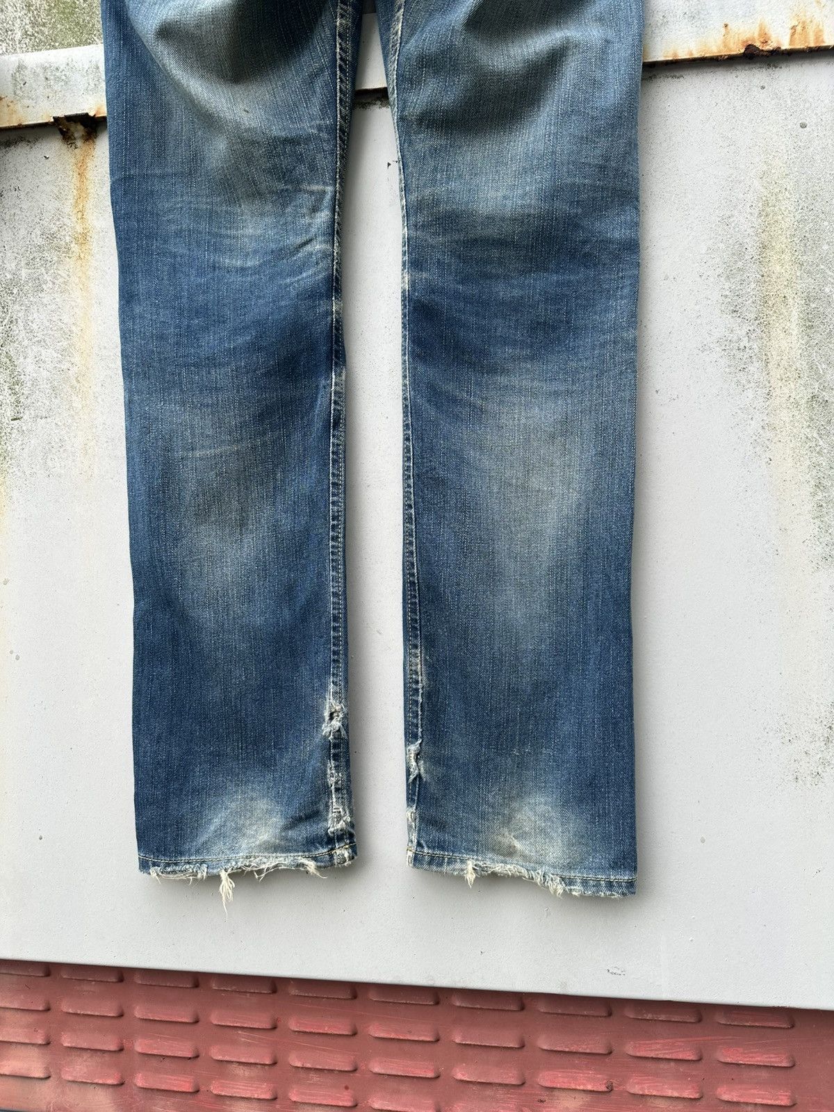 Diesel 👹Vintage Diesel Poiak Baggy Thrashed Jeans Size US 28 / EU 44 - 8 Thumbnail