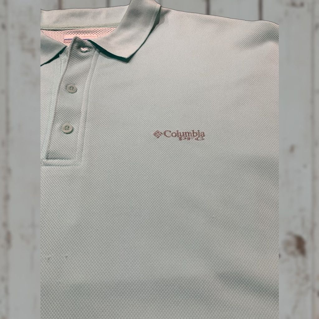 Vintage Columbia PFG Polo Shirt Mens 2XL Aqua Green 100% Polyester Short Sleeve Collared Size US XXL / EU 58 / 5 - 1 Thumbnail