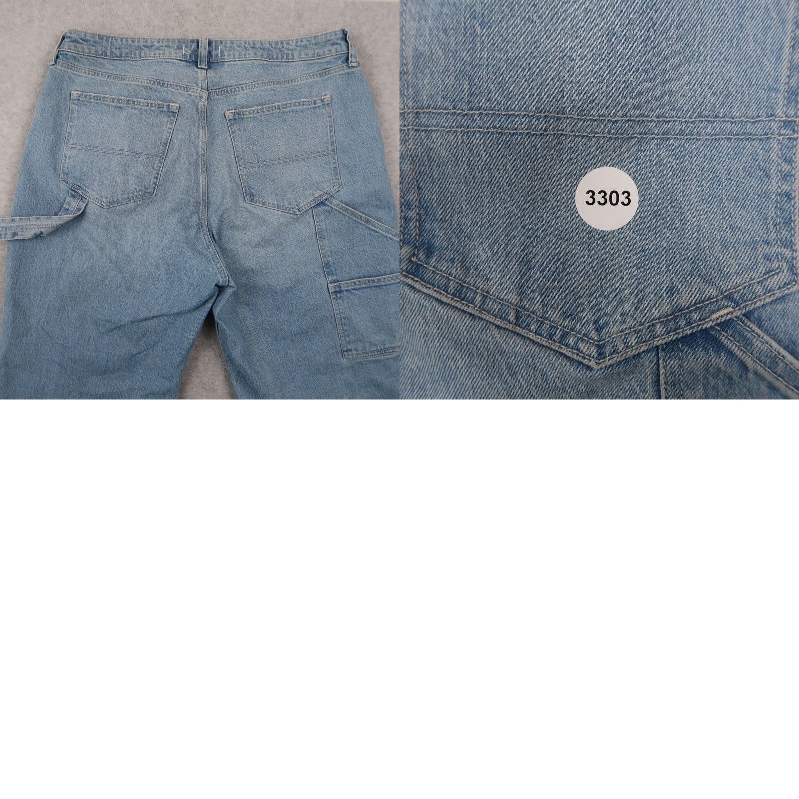 Abercrombie & Fitch Abercrombie & Fitch Jeans The 90s Relaxed High Rise Curve Love Carpenter 33/16s Blue Cotton Blend Denim Women Jeans Straight Pockets belt? Size 24" / US 00 / IT 34 - 9 Thumbnail