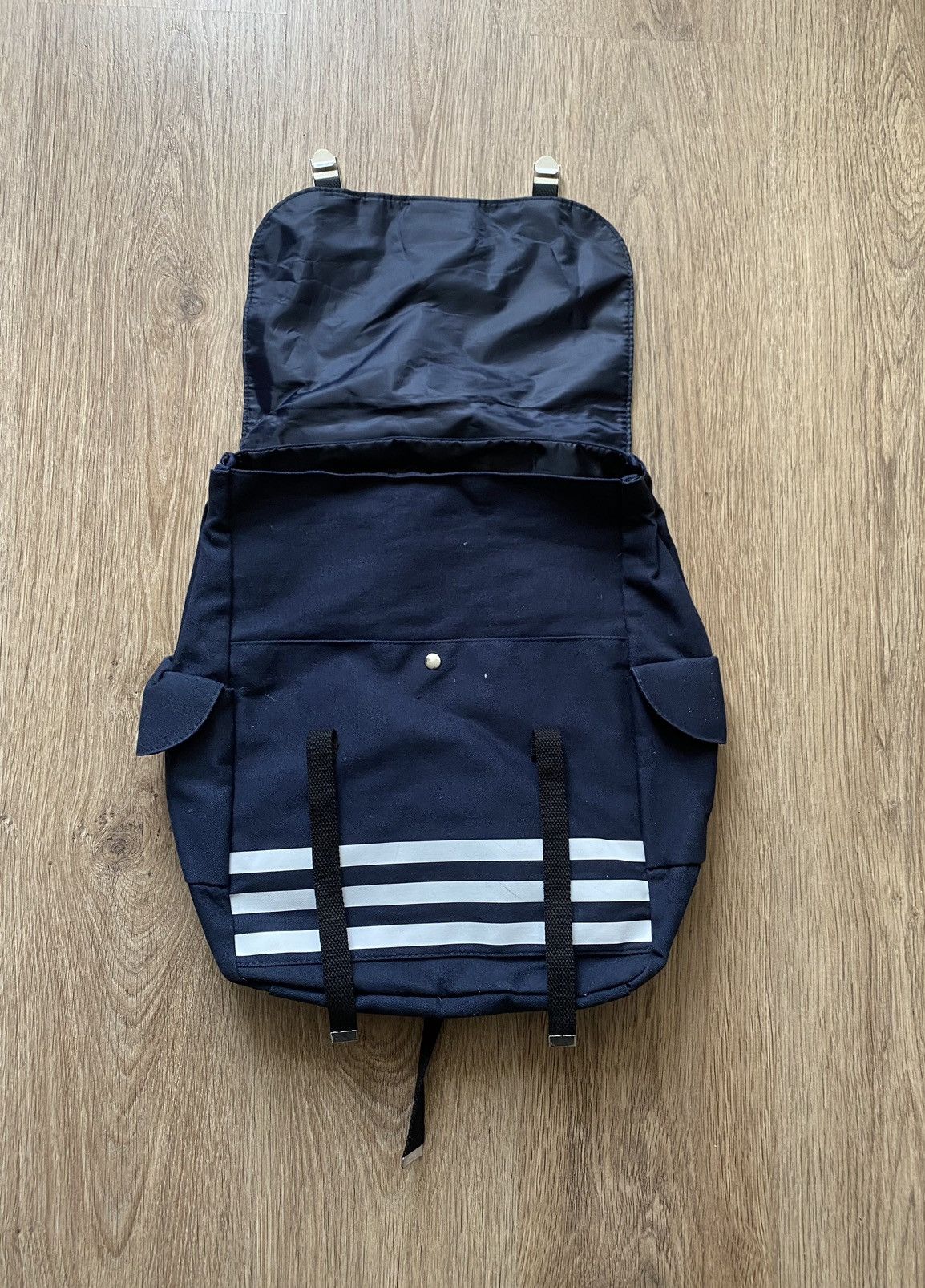Jean Paul Gaultier × Vintage JPG Jean Paul Gaultier canvas backpack navy striped Size ONE SIZE - 3 Thumbnail