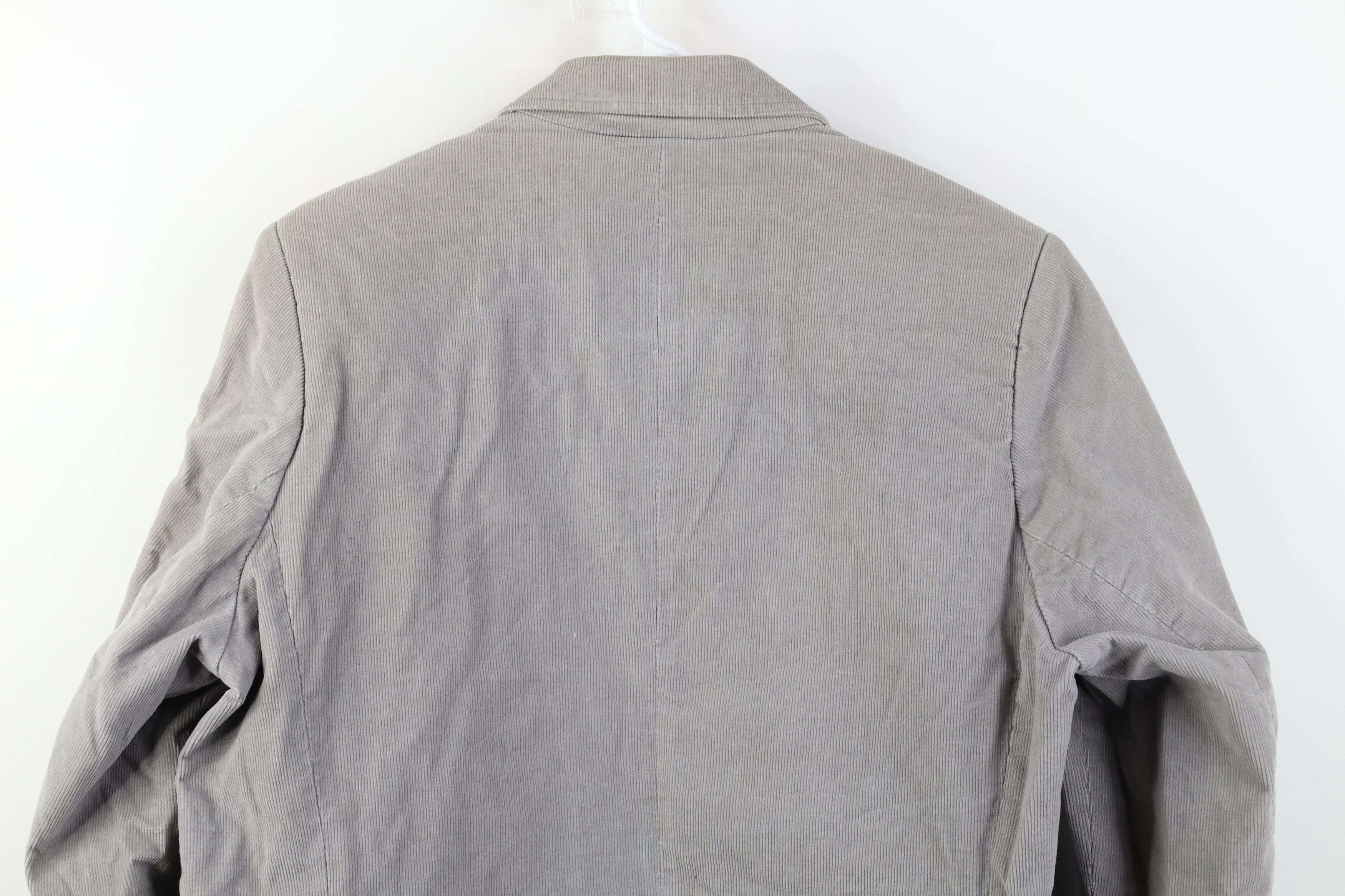 Vintage Vintage 90s Streetwear Corduroy Suit Coat Blazer Jacket Gray Size XL / US 12-14 / IT 48-50 - 15 Thumbnail
