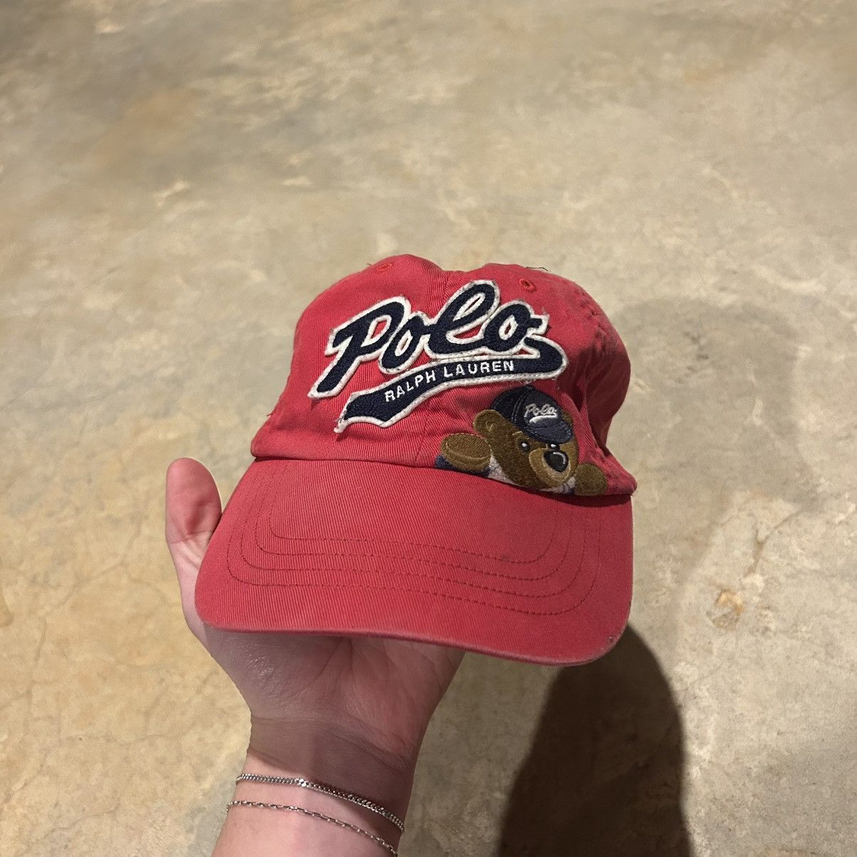 Polo Ralph Lauren × Vintage Rare Vintage Polo Ralph Lauren Polo Bear Script Baseball Cap Size ONE SIZE - 2 Thumbnail