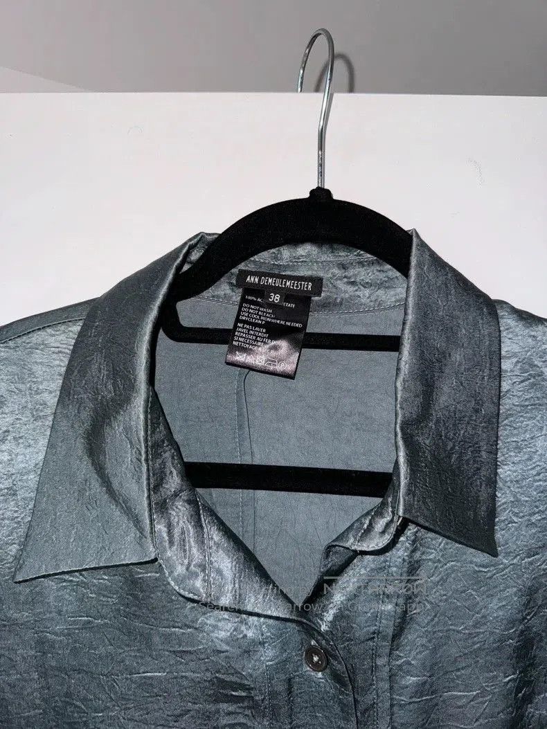 Ann Demeulemeester Ann Demeulemeester Gray Blue Shirt. Size US M / EU 48-50 / 2 - 3 Thumbnail