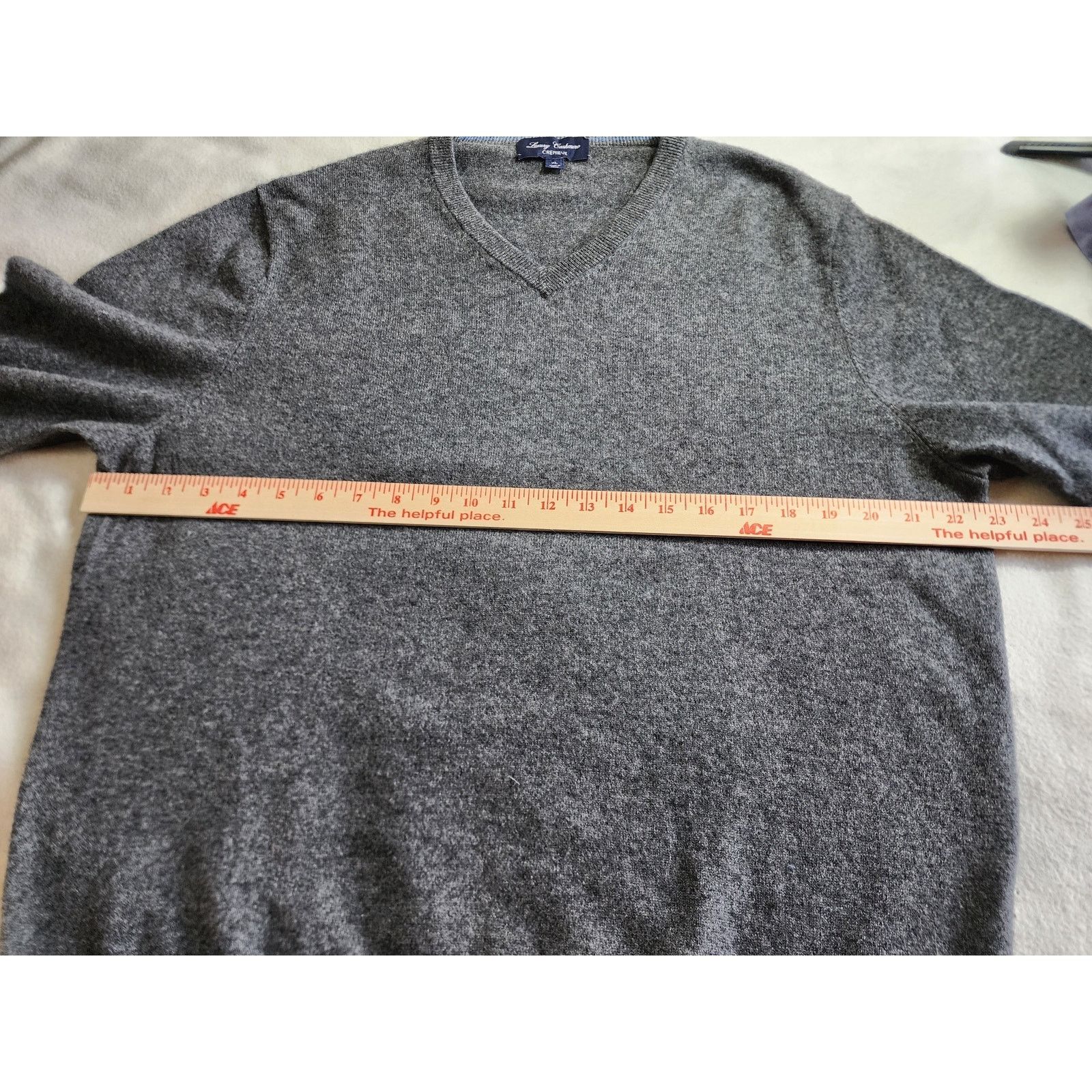 Cremieux Cremieux 100% Luxury Cashmere Mens Sweater XL Heathered Gray Size US XL / EU 56 / 4 - 7 Thumbnail