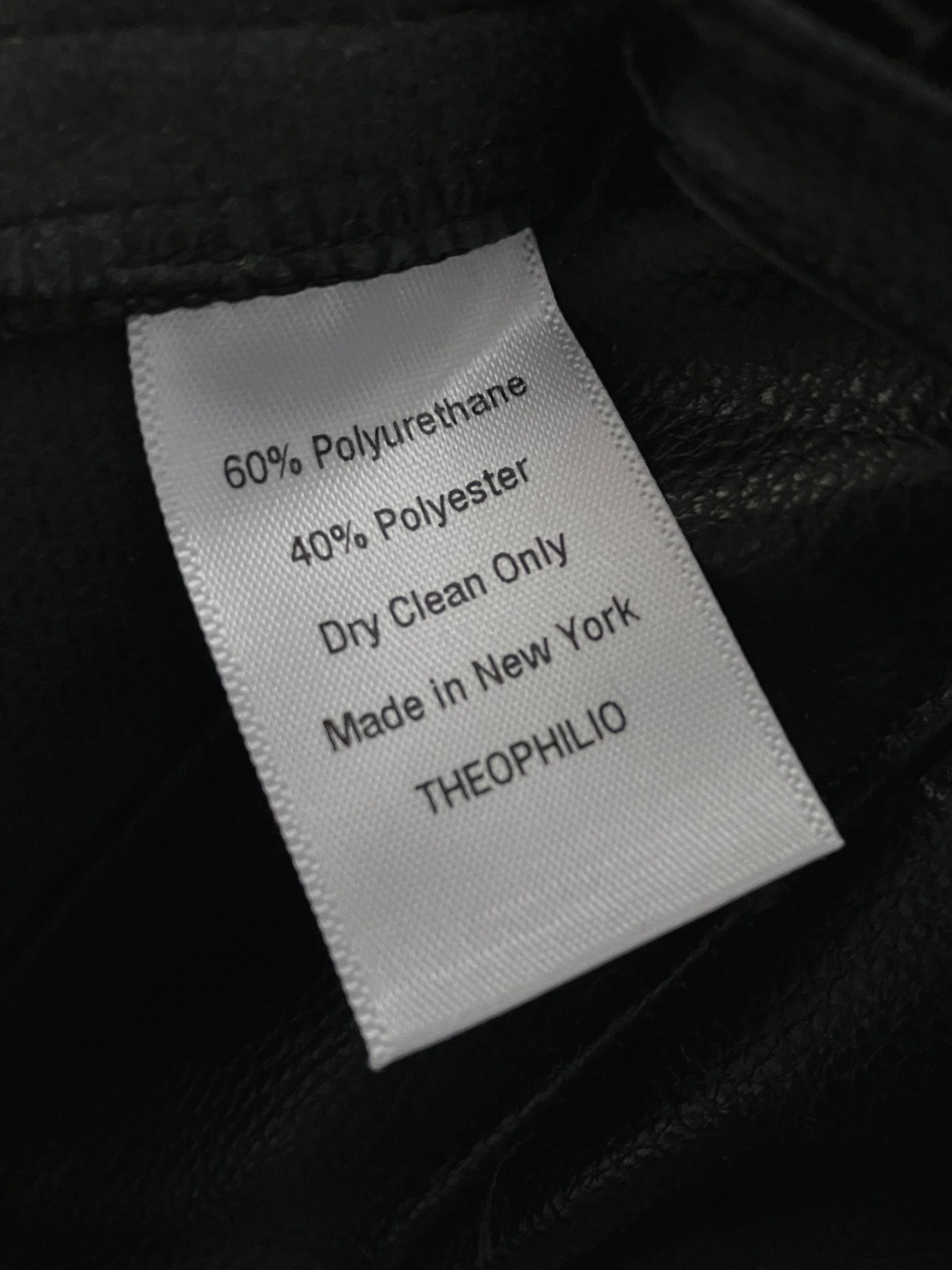 Theophilio Theophilip Black Zip Leather Pants Size US 29 - 4 Thumbnail