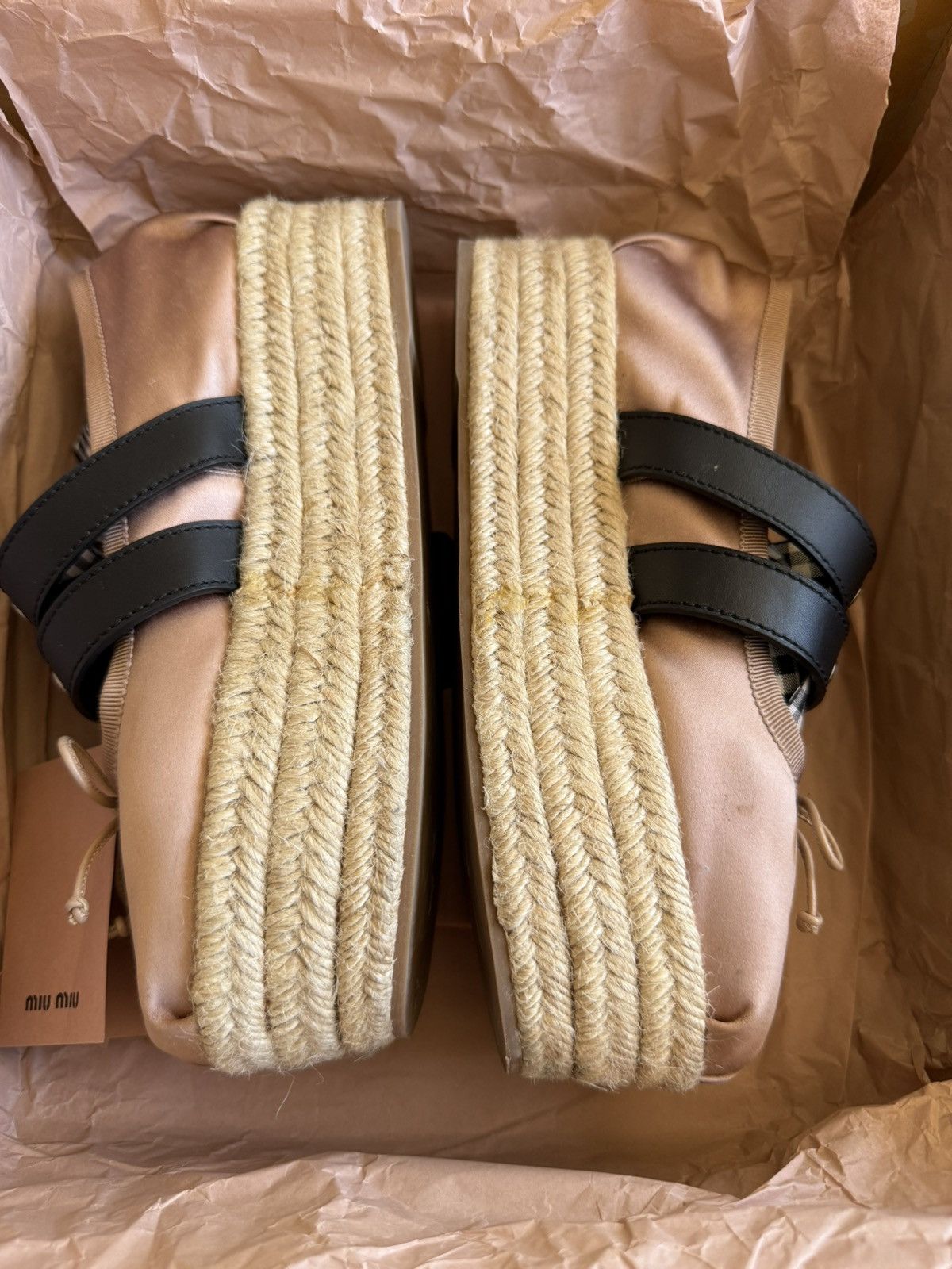 Miu Miu Miu Miu Pink Satin Platform Ballerina Espadrilles Size US 8 / IT 38 - 12 Thumbnail