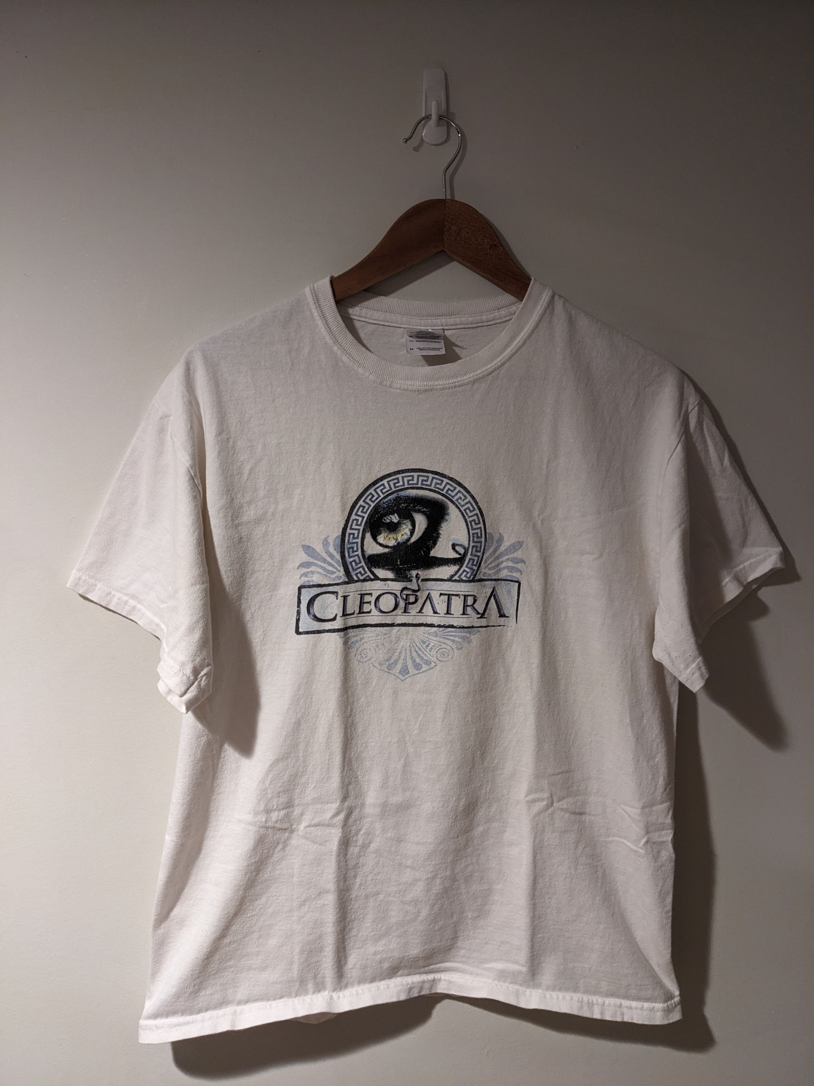 Gildan × Vintage Vintage Y2K Cleopatra Pharaoh Eye Egypt White Medium T-Shirt Size US M / EU 48-50 / 2 - 1 Thumbnail
