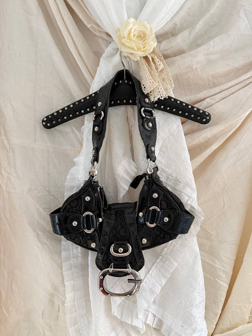 Guess Vintage black guess rare shoulder bag, Size ONE SIZE - 1 Thumbnail