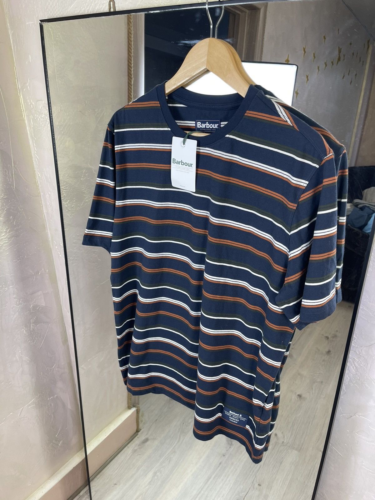 Barbour Barbour Classic Multi-Stripe Premium Cotton Essential Tee Size US M / EU 48-50 / 2 - 5 Thumbnail