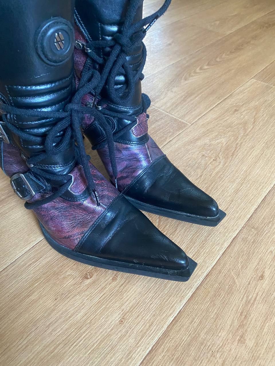 New Rock Vintage Heels Boots