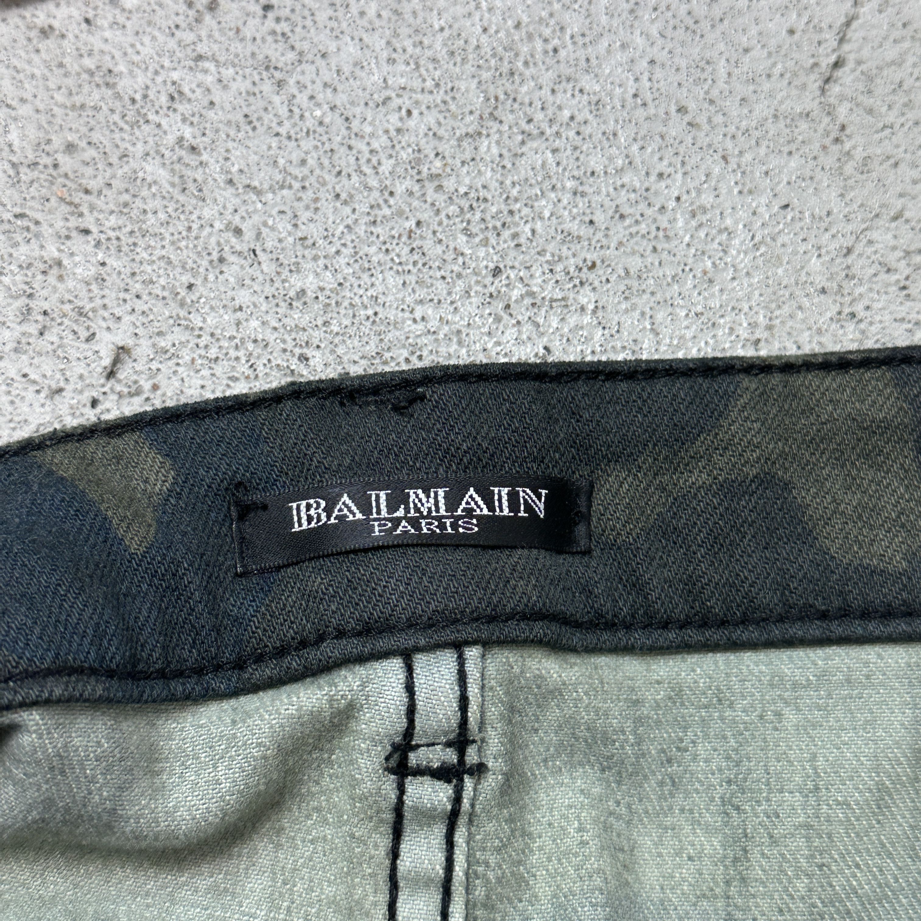 Balmain Vintage Gorpcore Camo Biker Balmain Pants Y2K Size 26" / US 2 / IT 38 - 5 Thumbnail
