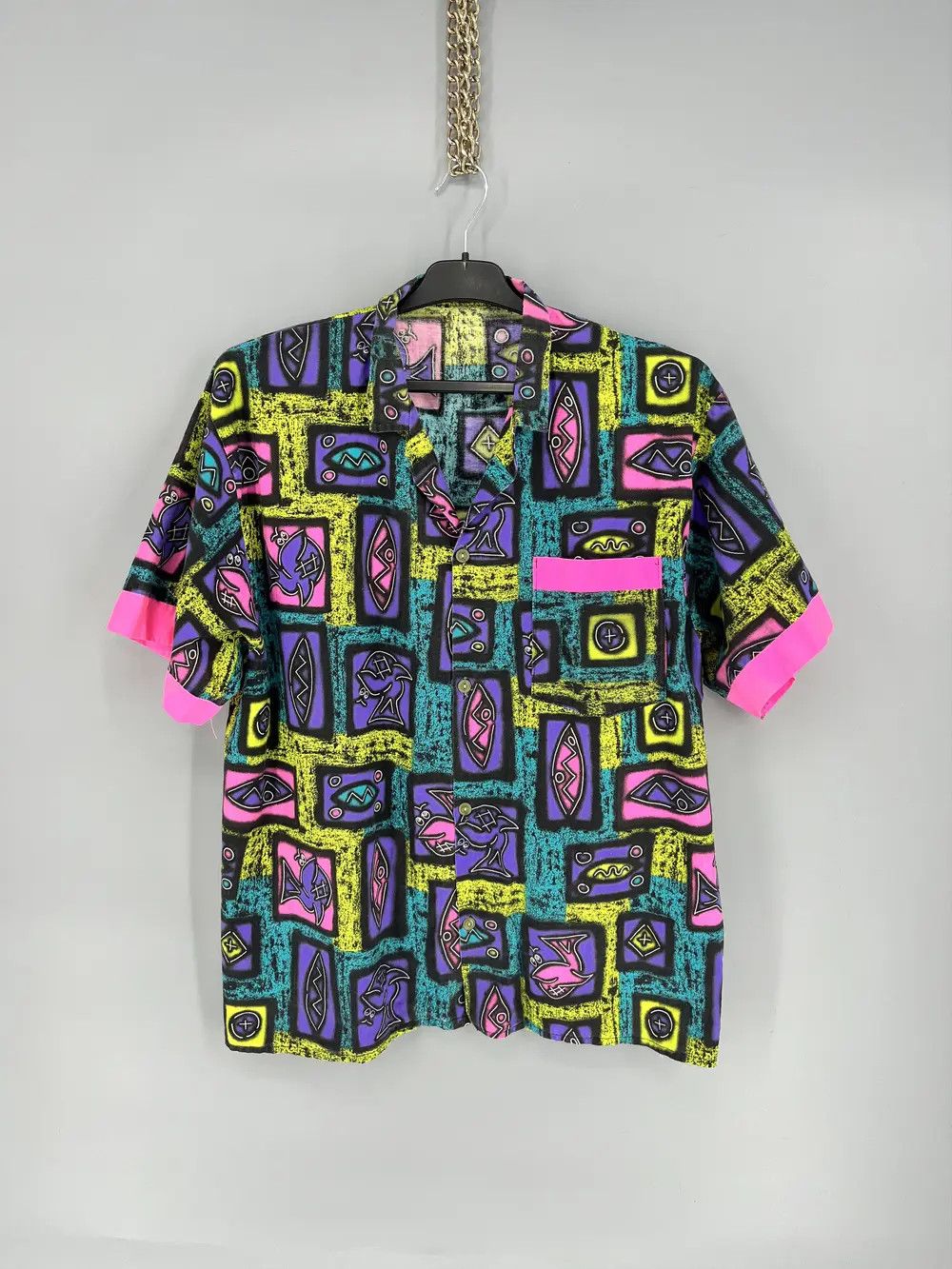 Vintage Vintage 90s Art Streetwear Hawaiian Travis Scott style Size US M / EU 48-50 / 2 - 1 Thumbnail