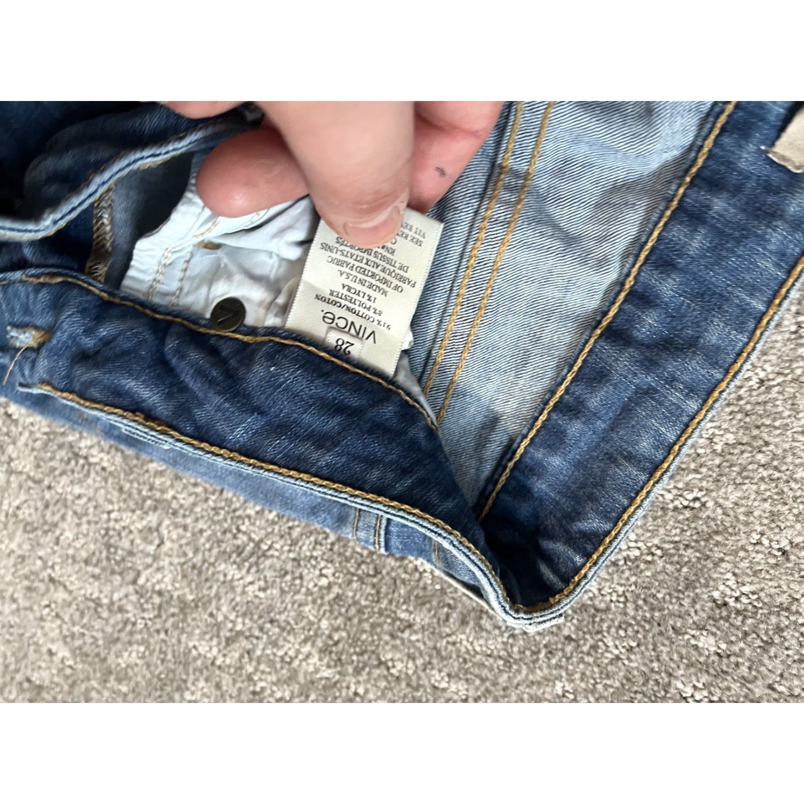 Vince Vince Vintage Boy Jean Womens Skinny Denim 28 Blue 5-Pocket Design Low Rise USA Size 28" / US 6 / IT 42 - 6 Thumbnail