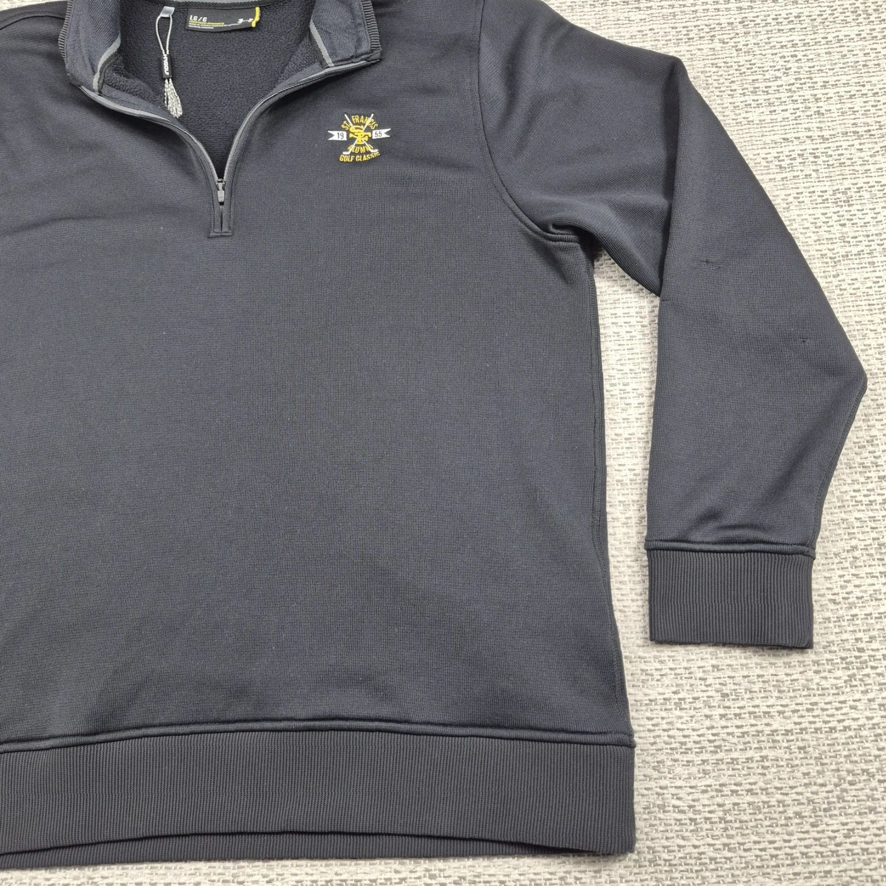 Under Armour Under Armour ColdGear Storm Pullover Mens Large Black 1/4 Zip Golf Fleece Top Size US L / EU 52-54 / 3 - 2 Thumbnail