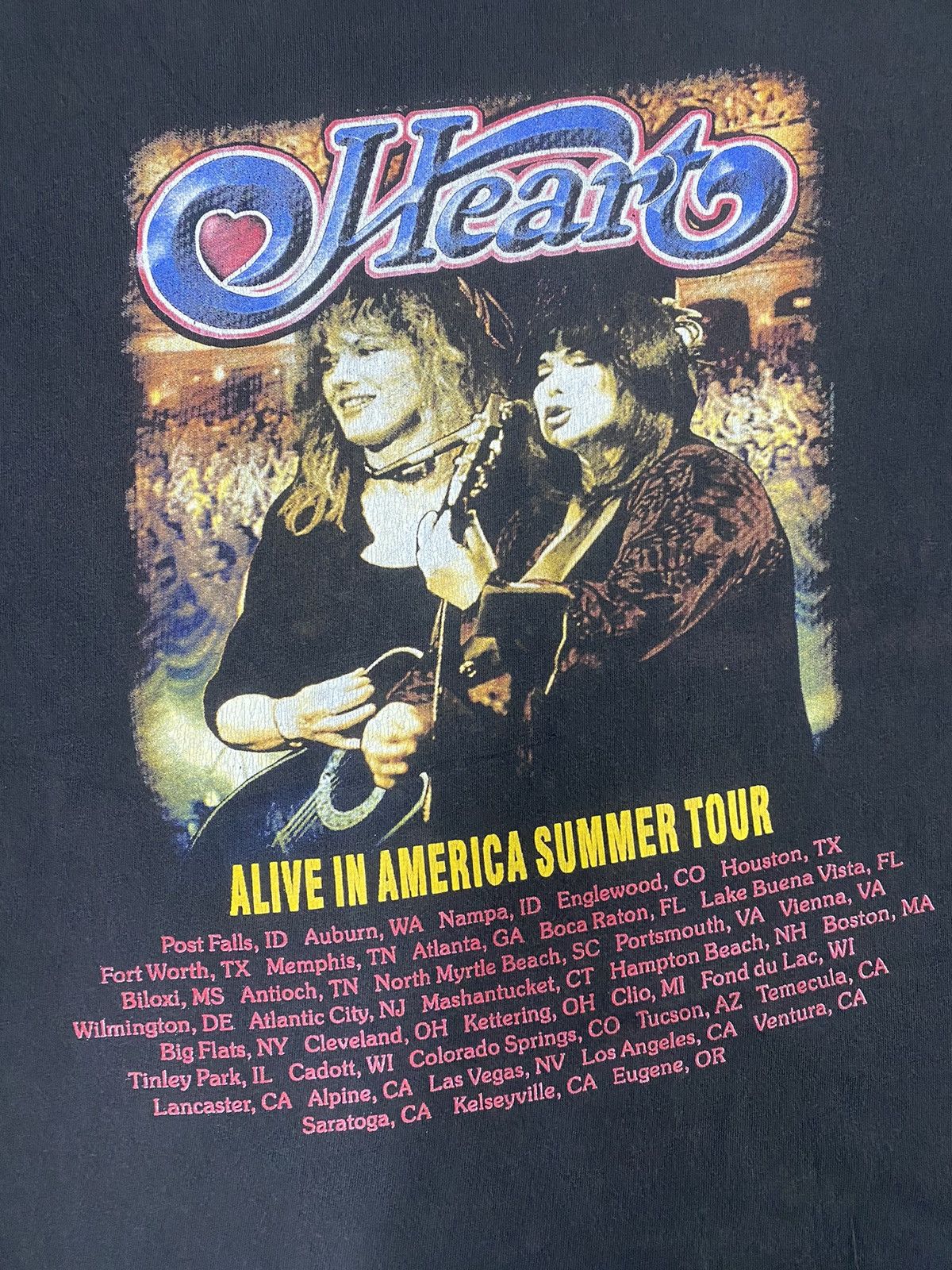 Band Tees × Vintage VINTAGE BAND HEARTS AMERICA SUMMER TOUR 90s RARE TEE Size US M / EU 48-50 / 2 - 9 Thumbnail