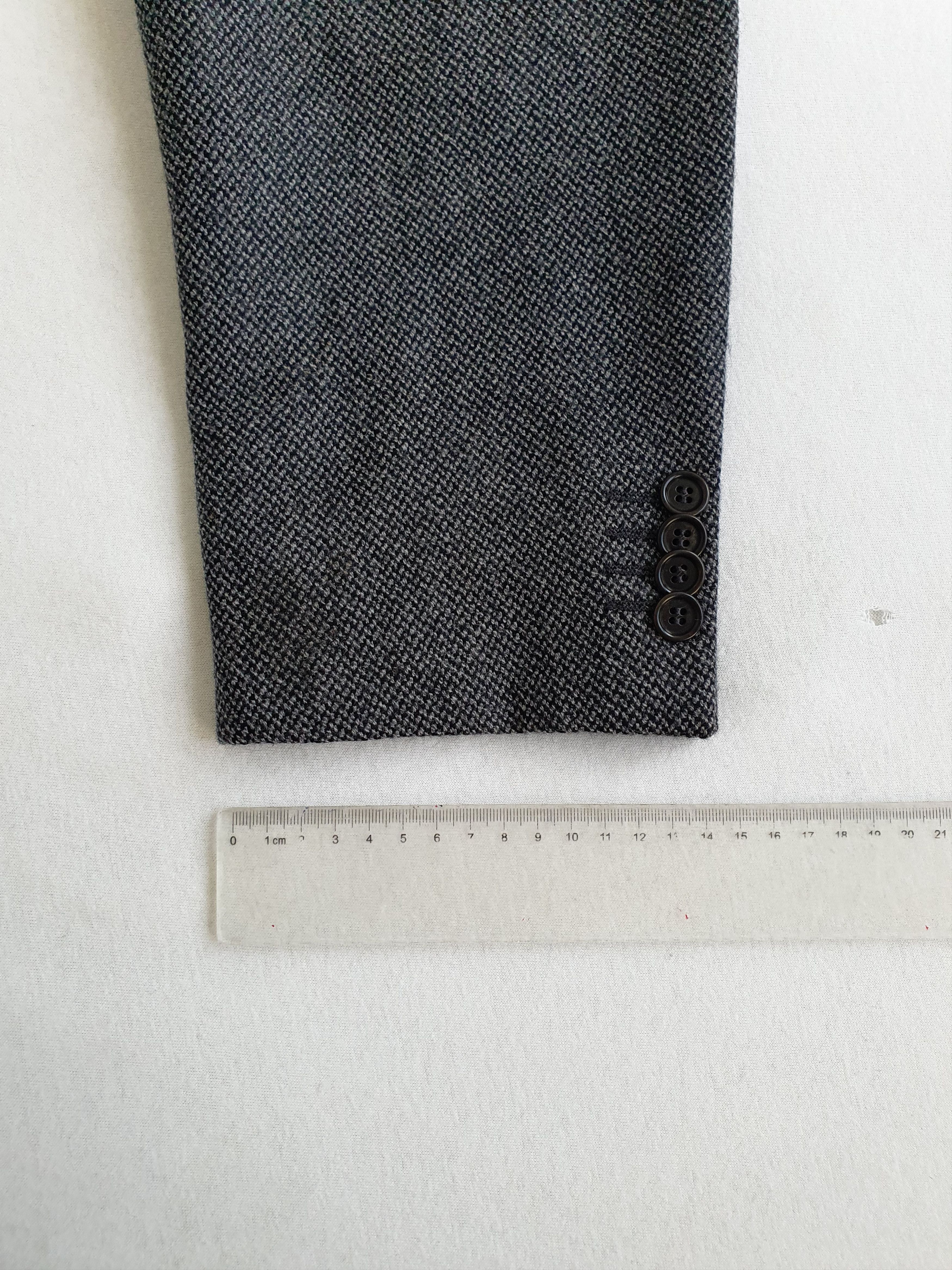 Boggi Micro Herringbone Gray Jacket - Campore Fabric - Sz EU 52-54 Size 42R - 9 Thumbnail