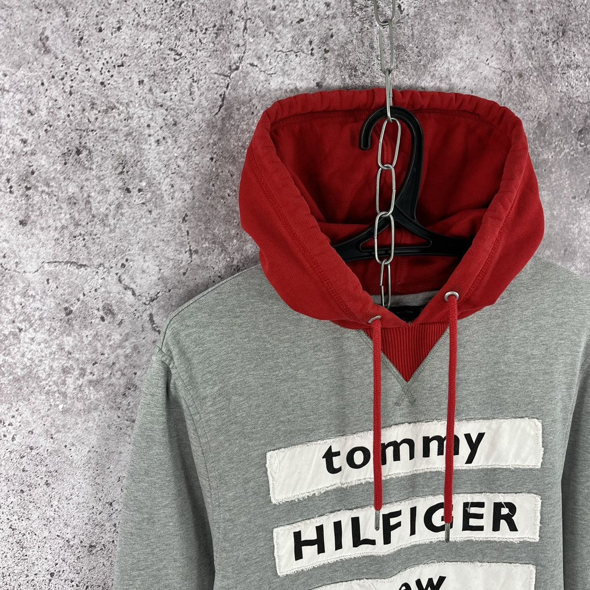 Tommy Hilfiger × Vintage Tommy Hilfiger Hoodie Heavy Cotton Embroidery Logo Grey Sz S Size US S / EU 44-46 / 1 - 2 Thumbnail