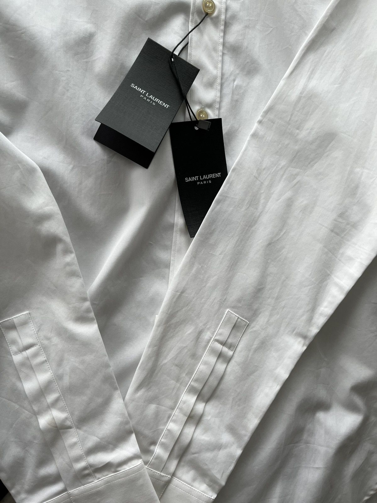 Hedi Slimane × Saint Laurent Paris × Yves Saint Laurent Super Rare Brand New Yves Hedi Skinny Collar Dressy Shirt Size US M / EU 48-50 / 2 - 16 Thumbnail