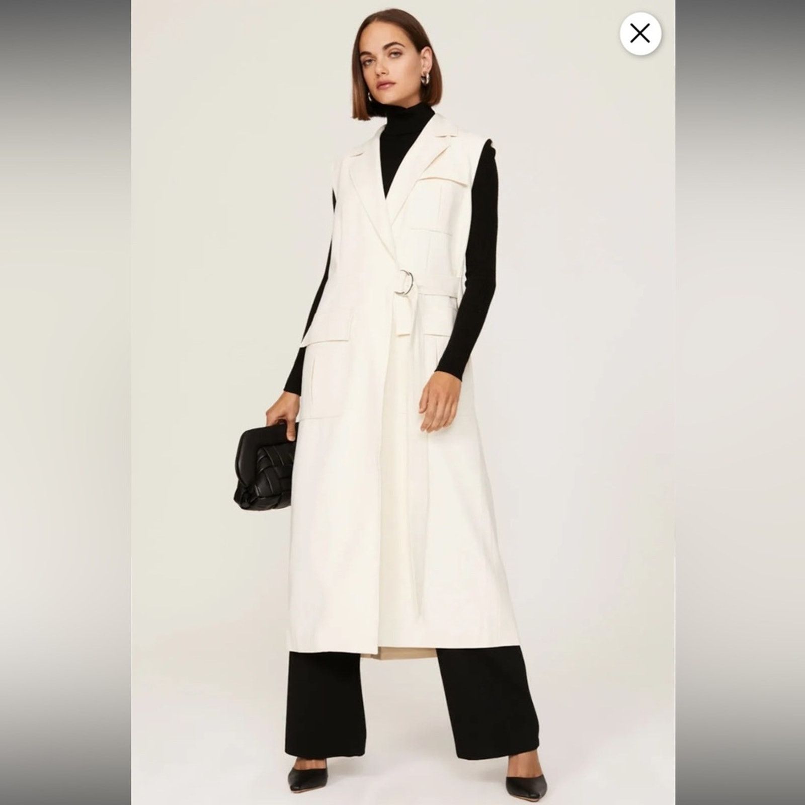 Other RTR Marina Moscone Collective Cream Long Wrap Vest Coat Sz M Size M / US 6-8 / IT 42-44 - 1 Thumbnail