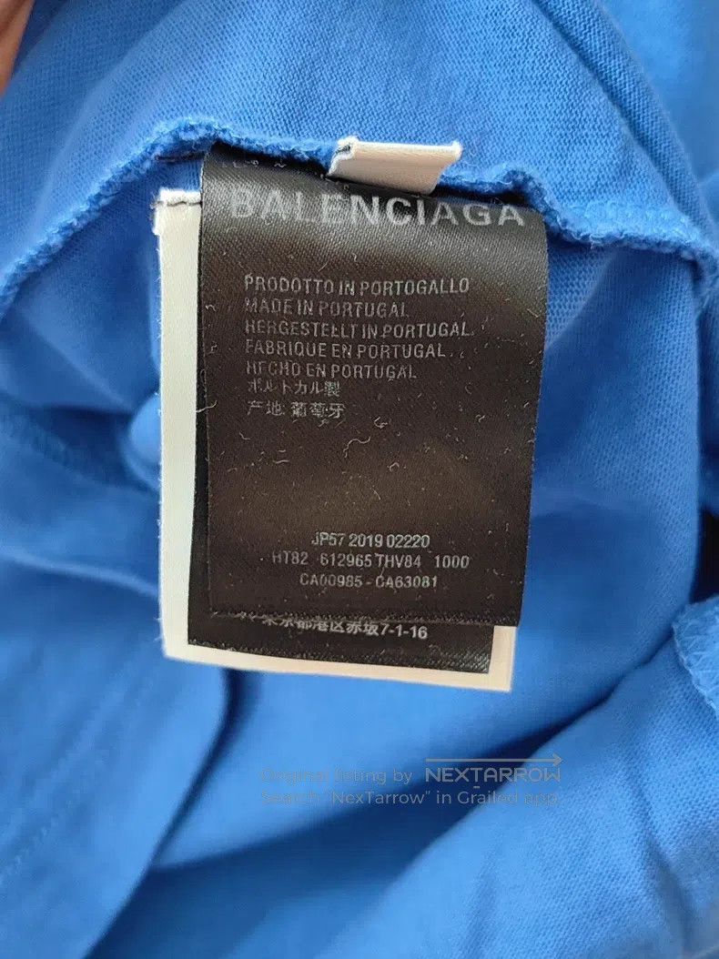 Balenciaga Balenciaga Blue T-Shirt Size US M / EU 48-50 / 2 - 3 Thumbnail