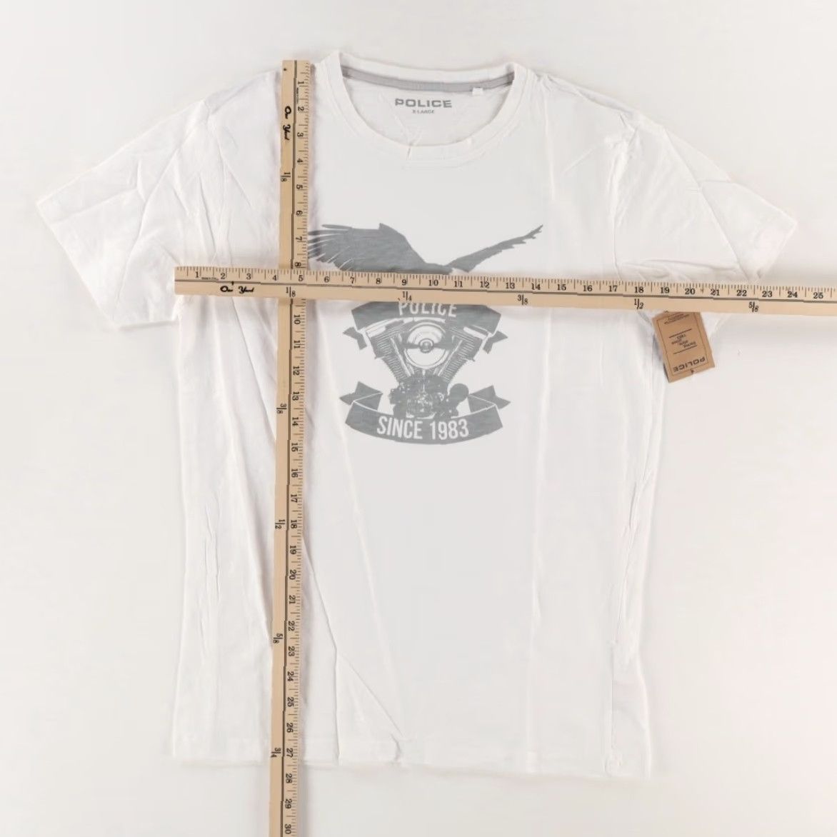 Vintage Police Shirt White XL Men's Solid T-Shirt Lifestyle Since 1983 Size US XL / EU 56 / 4 - 3 Thumbnail