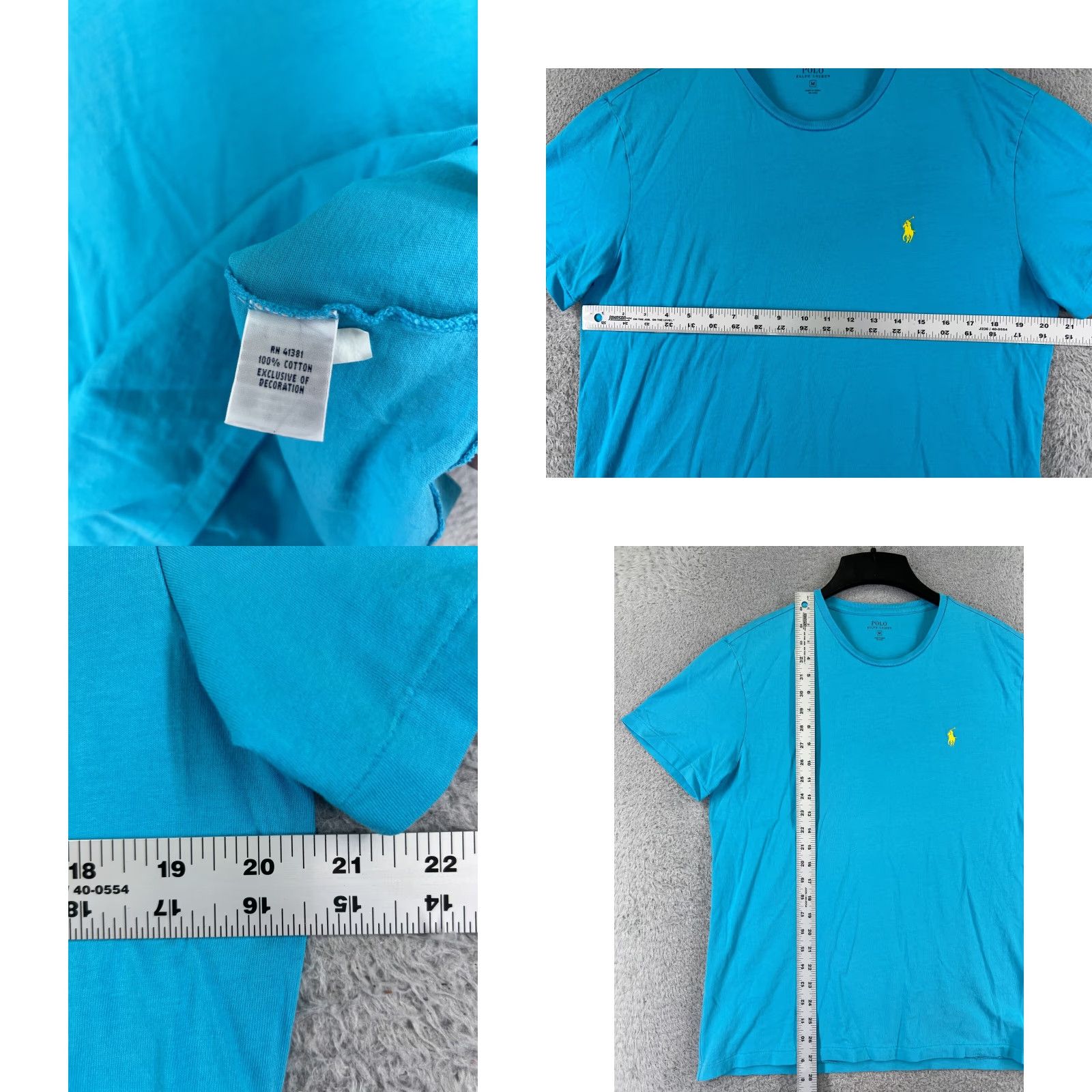 Ralph Lauren Polo Ralph Lauren Shirt Mens Medium Blue 100% Cotton Pony Crew Neck Short Sleeve Size US M / EU 48-50 / 2 - 8 Thumbnail