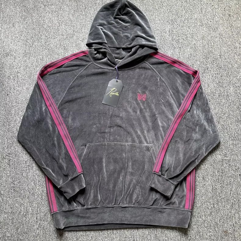 Needles NEEDLES New Velvet Hoodie Sweatshirt - dmc Size US XL / EU 56 / 4 - 1 Thumbnail
