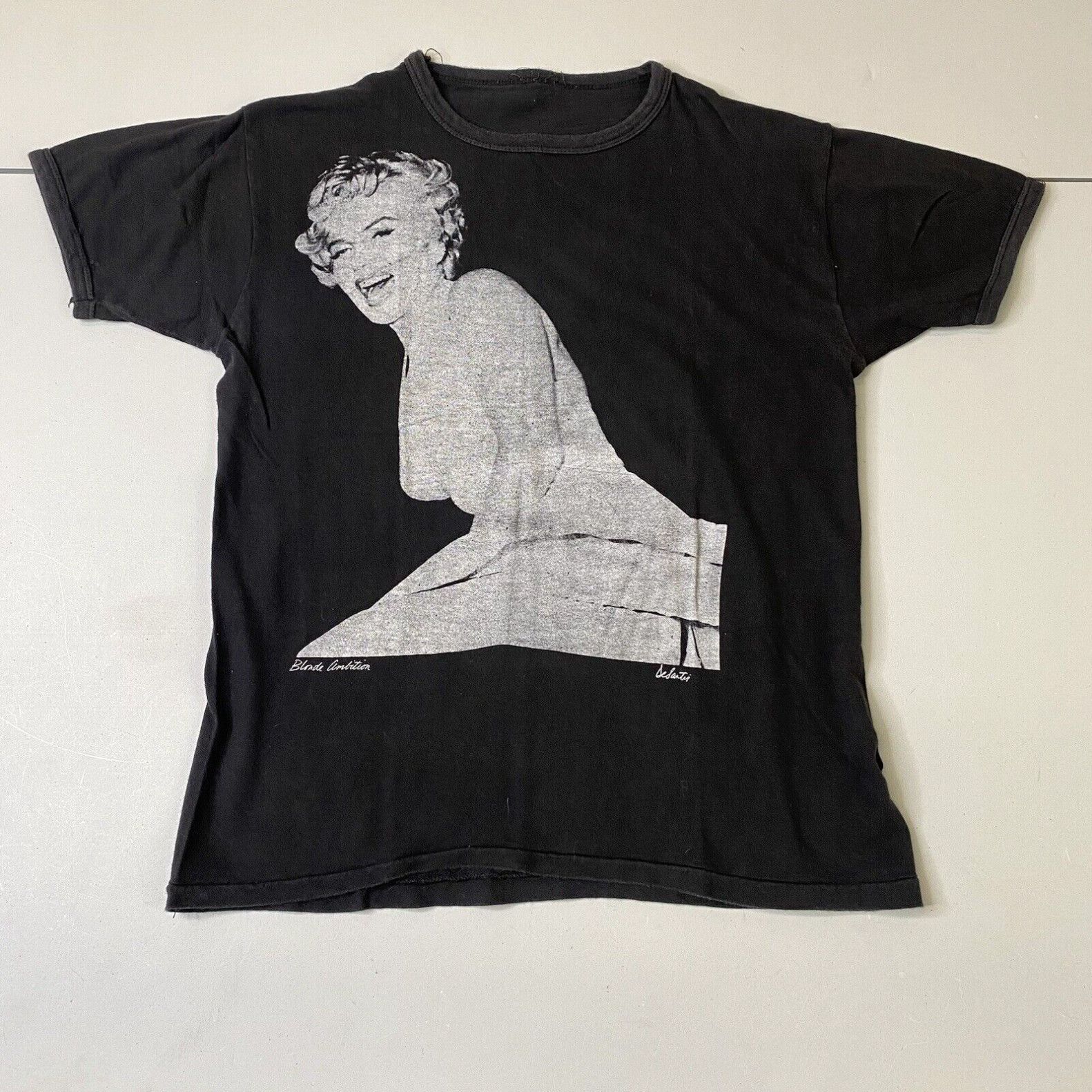 image of Vintage 80's Stanley Desantis Marilyn Monroe Shirt Blonde Ambition Music Movie in White (Size XS)