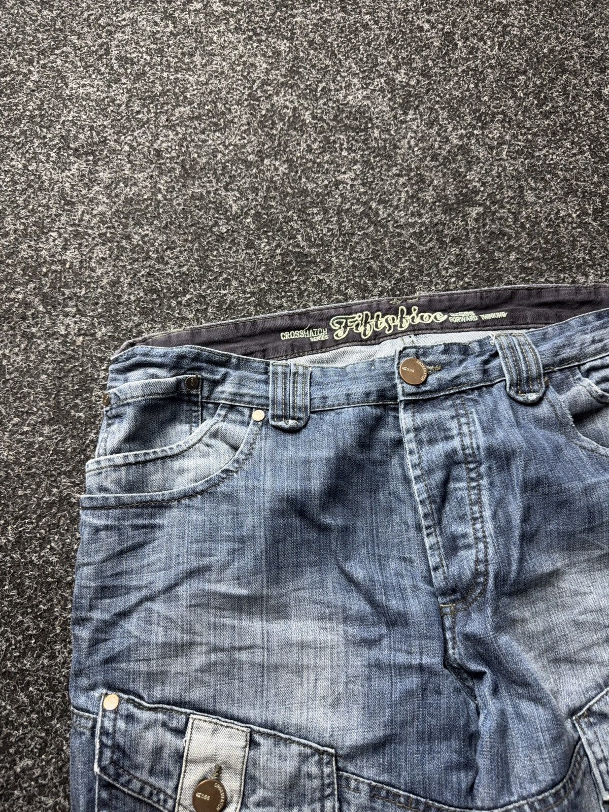 Vintage Y2K Retro Rap Cargo Denim Baggy Distressed Streetwear Size US 36 / EU 52 - 7 Thumbnail