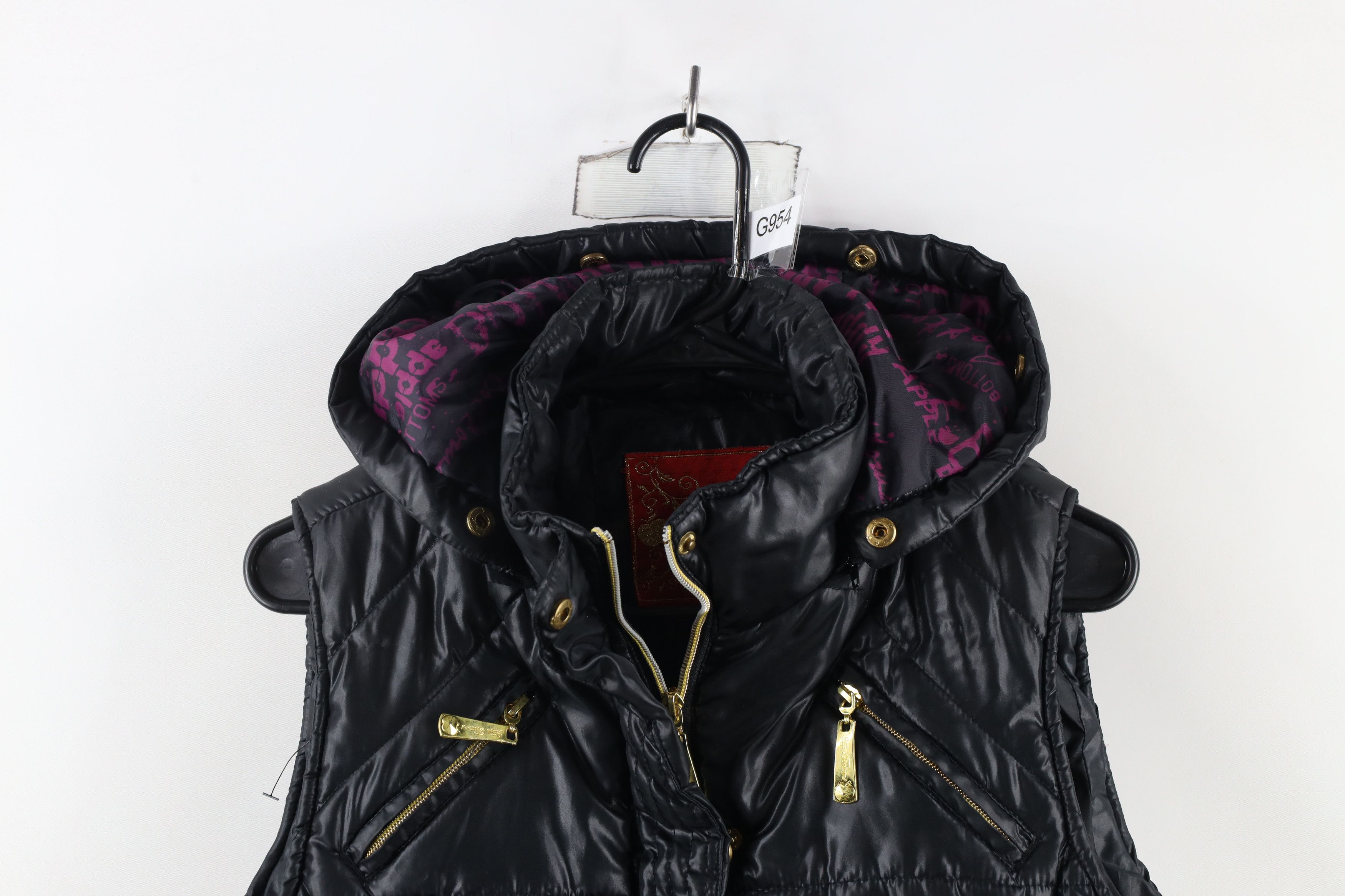 Vintage Vintage Y2K Apple Bottoms Jeans Hooded Puffer Vest Jacket Size M / US 6-8 / IT 42-44 - 2 Thumbnail